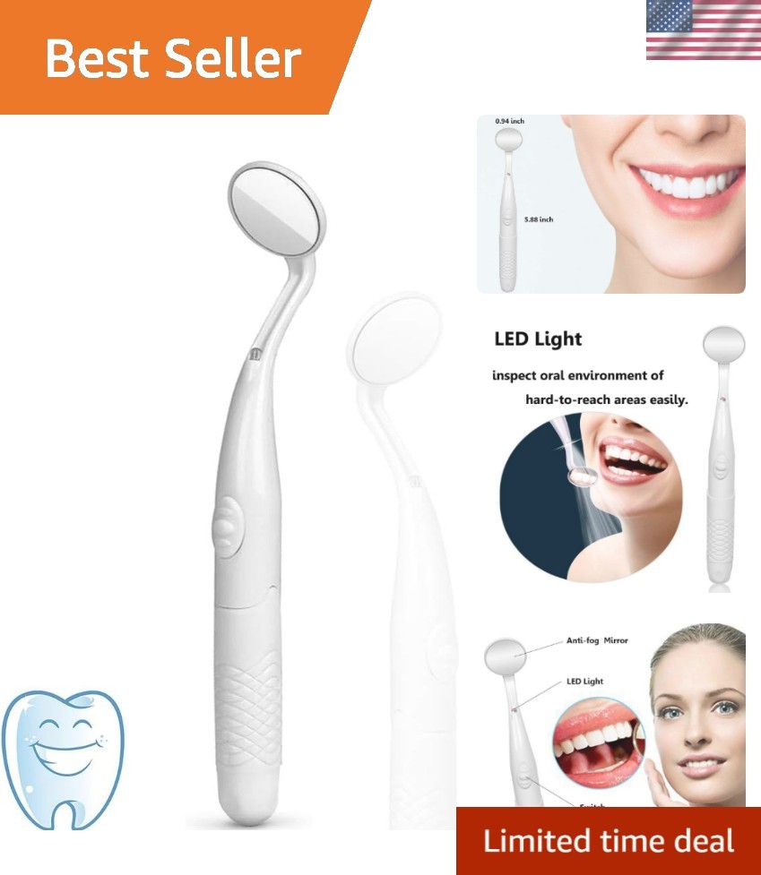 Dental Mirror with Light,Teeth Inspection LED Anti-Fog Mouth Mirror,Dentist O…