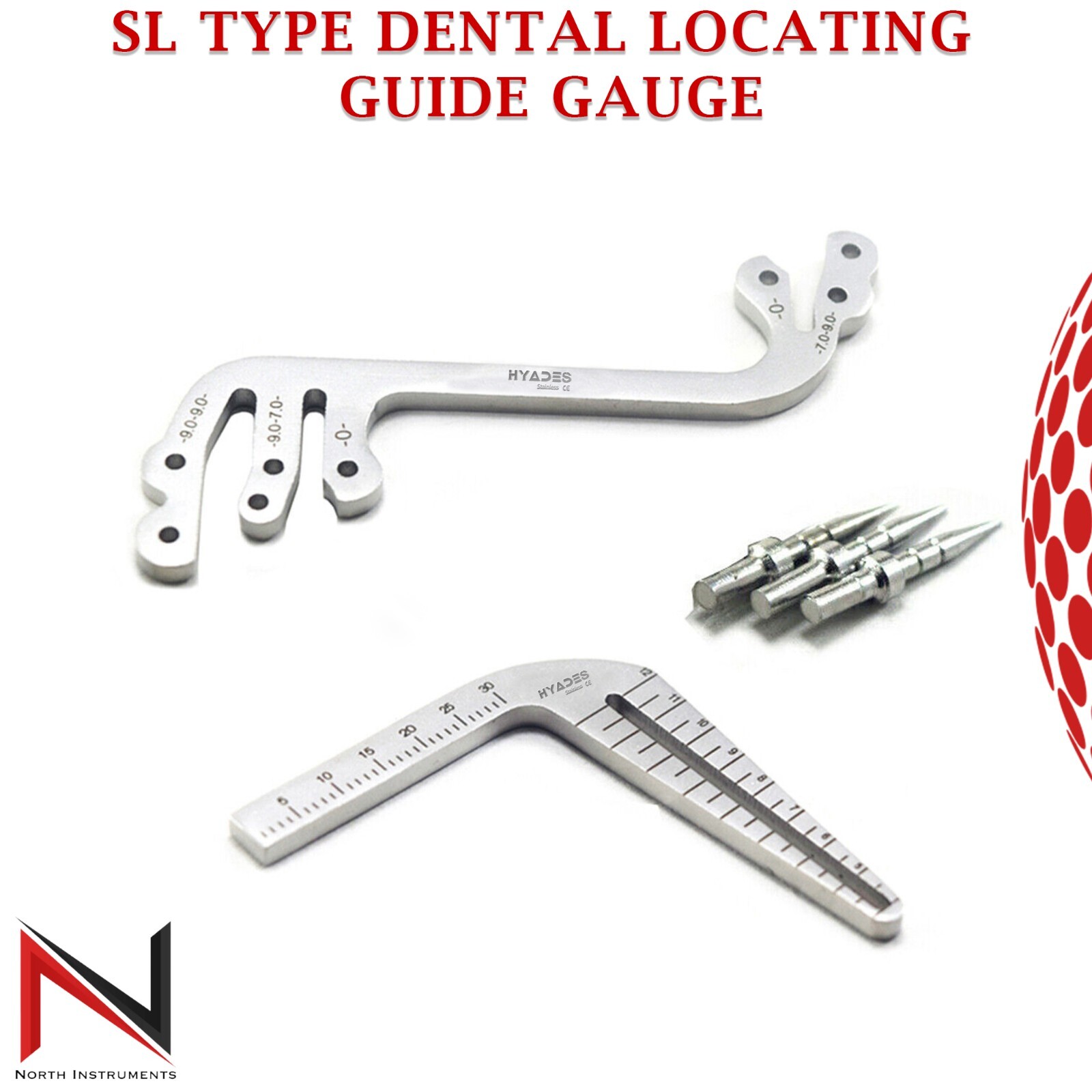 Implant Locator Drill Guide S&L-Type Dental Depth Gauge Parallel Surgical Tools