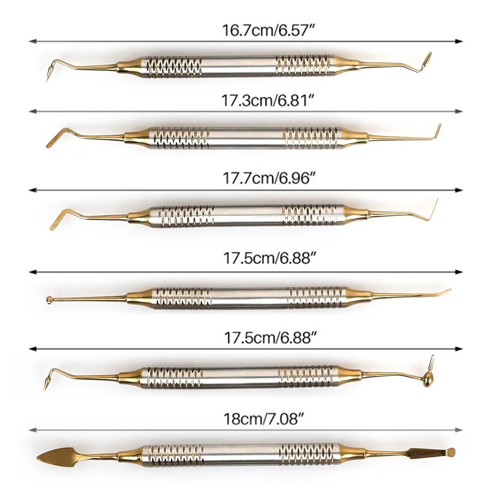 6 Pcs Dental Composite Resin Filling Spatula Repair Restorative Kits