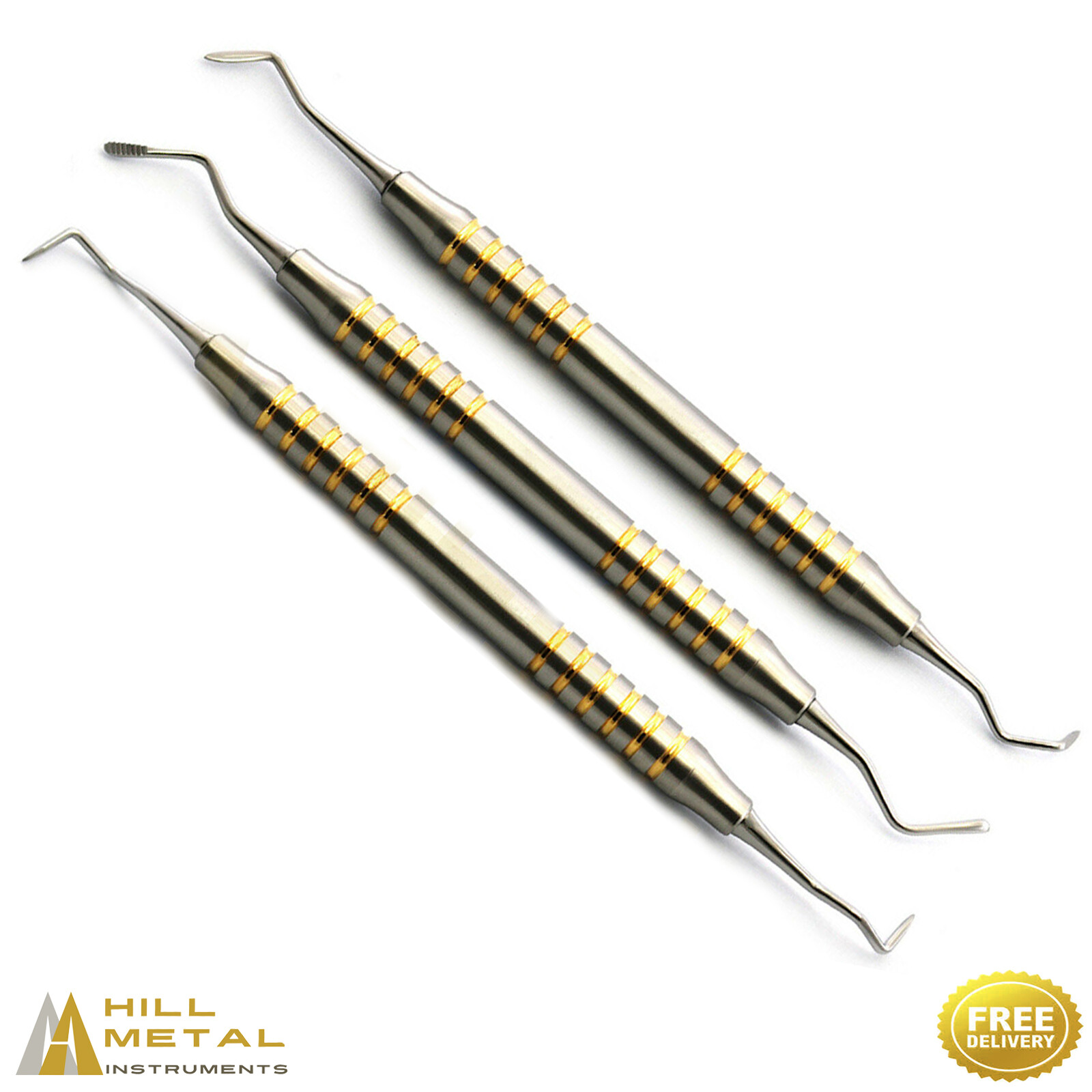 3Pcs Set Periodontal Orban Allen Kirkland Knife Gingivectomy Tunneling Procedure