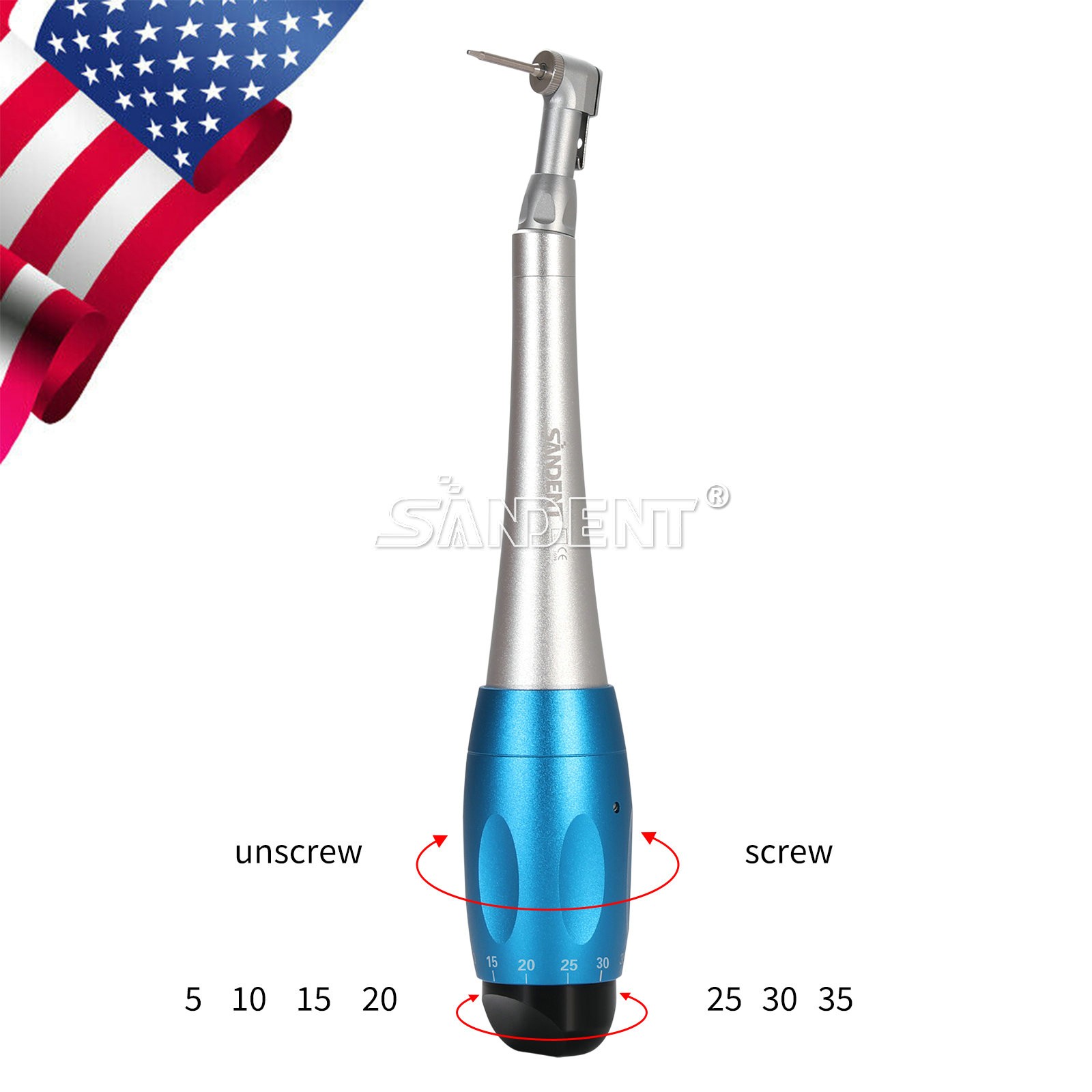 1:5 Dental Fiber Optic LED Increasing Speed Handpiece E-type Inner Contra Angle