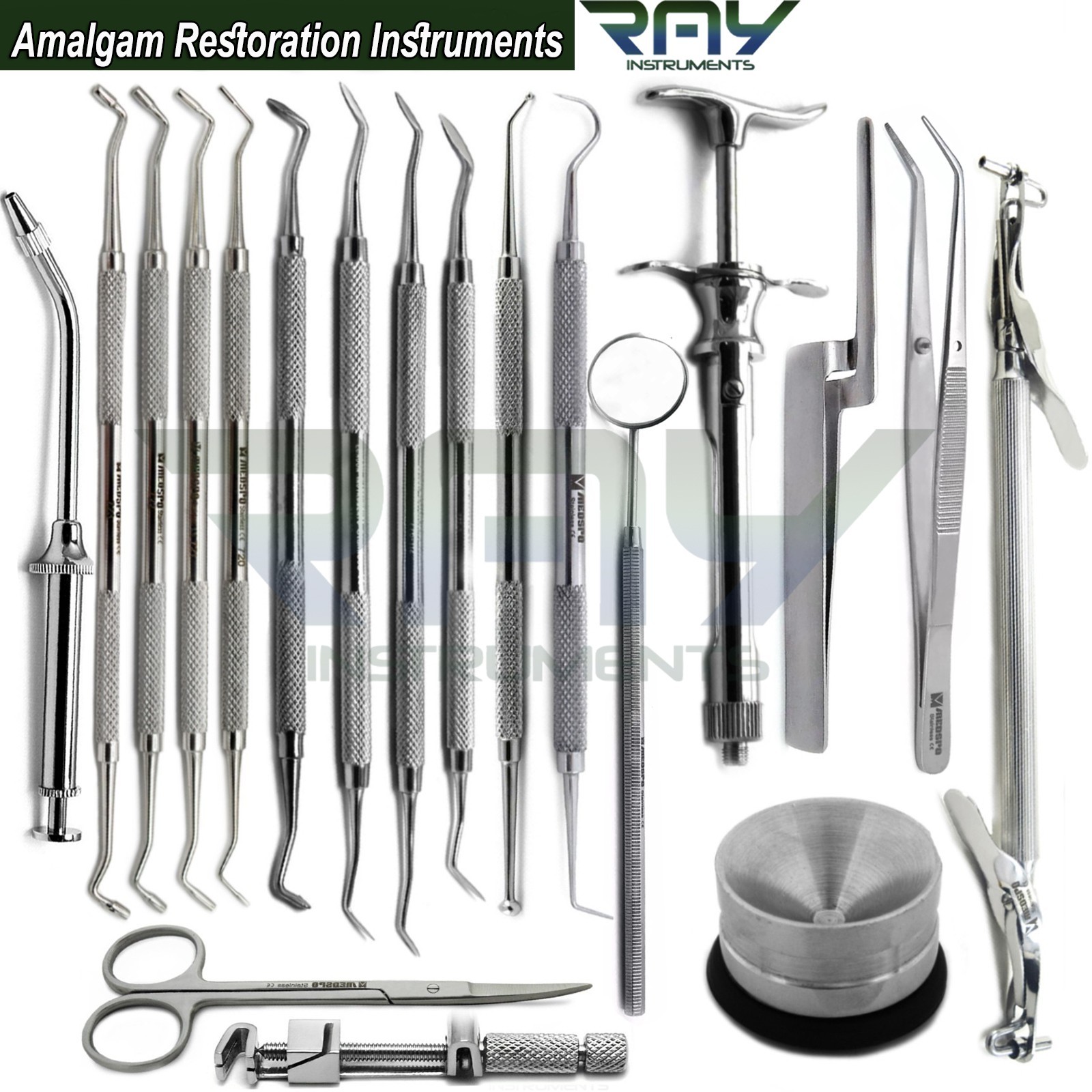 Dental Amalgam Restorative Set Up Kit Composite Filling Plugger Dentist Tools CE