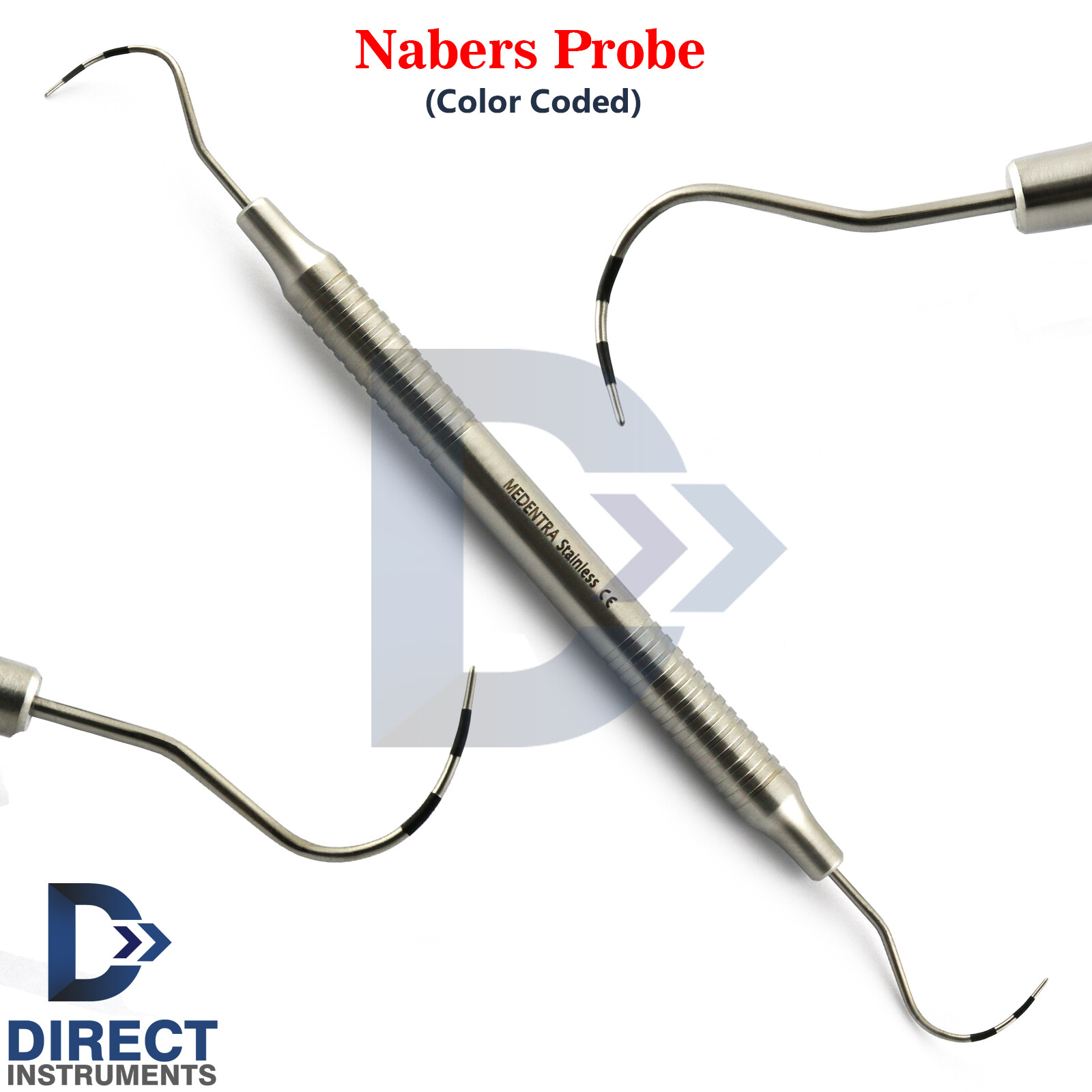 Dental Nabers Probe Periodontal Color Coded Diagnostic Depth Furcation Lesions