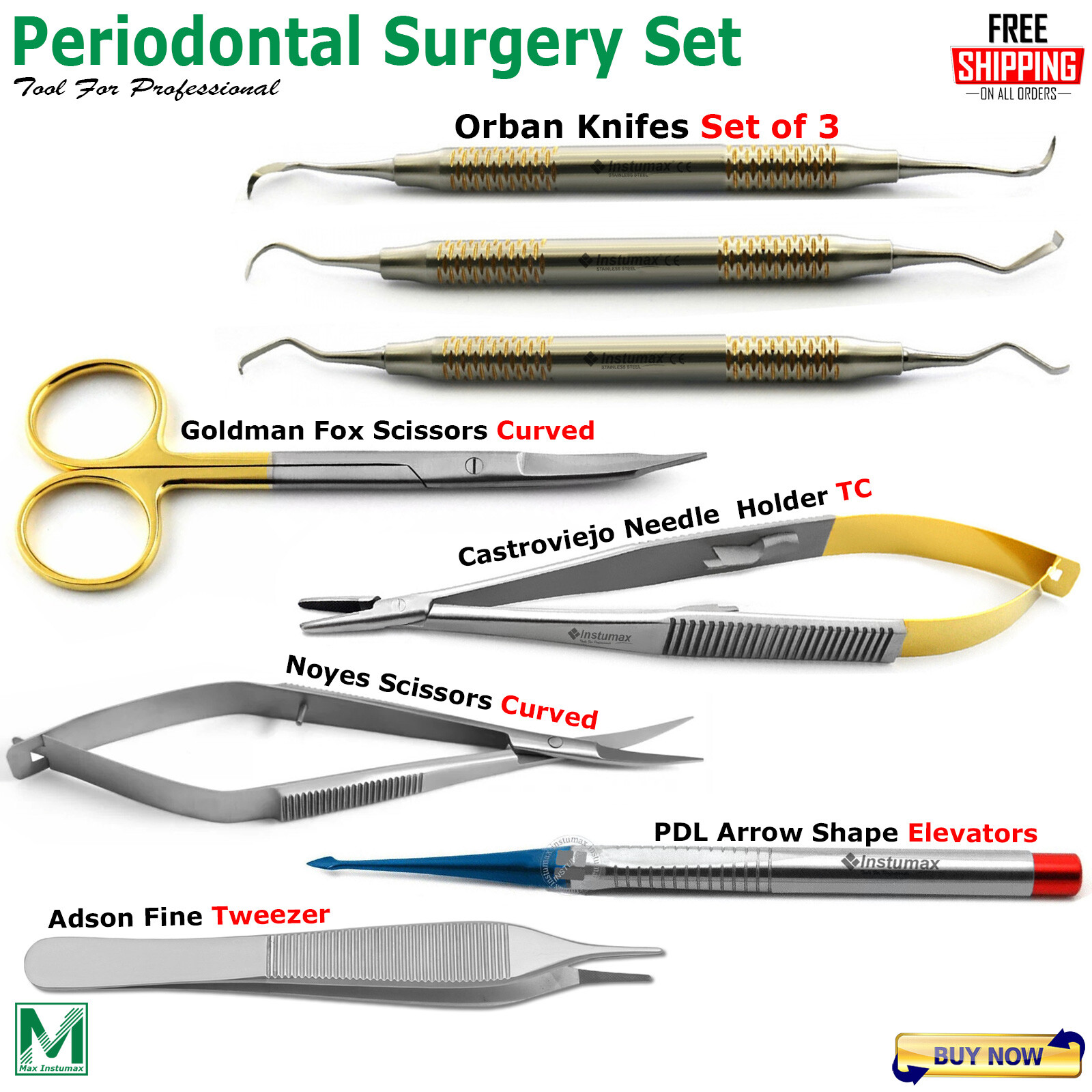 Micro Periodontal Oral Surgery Kit Surgical Instruments Dental & Oral Surgery CE