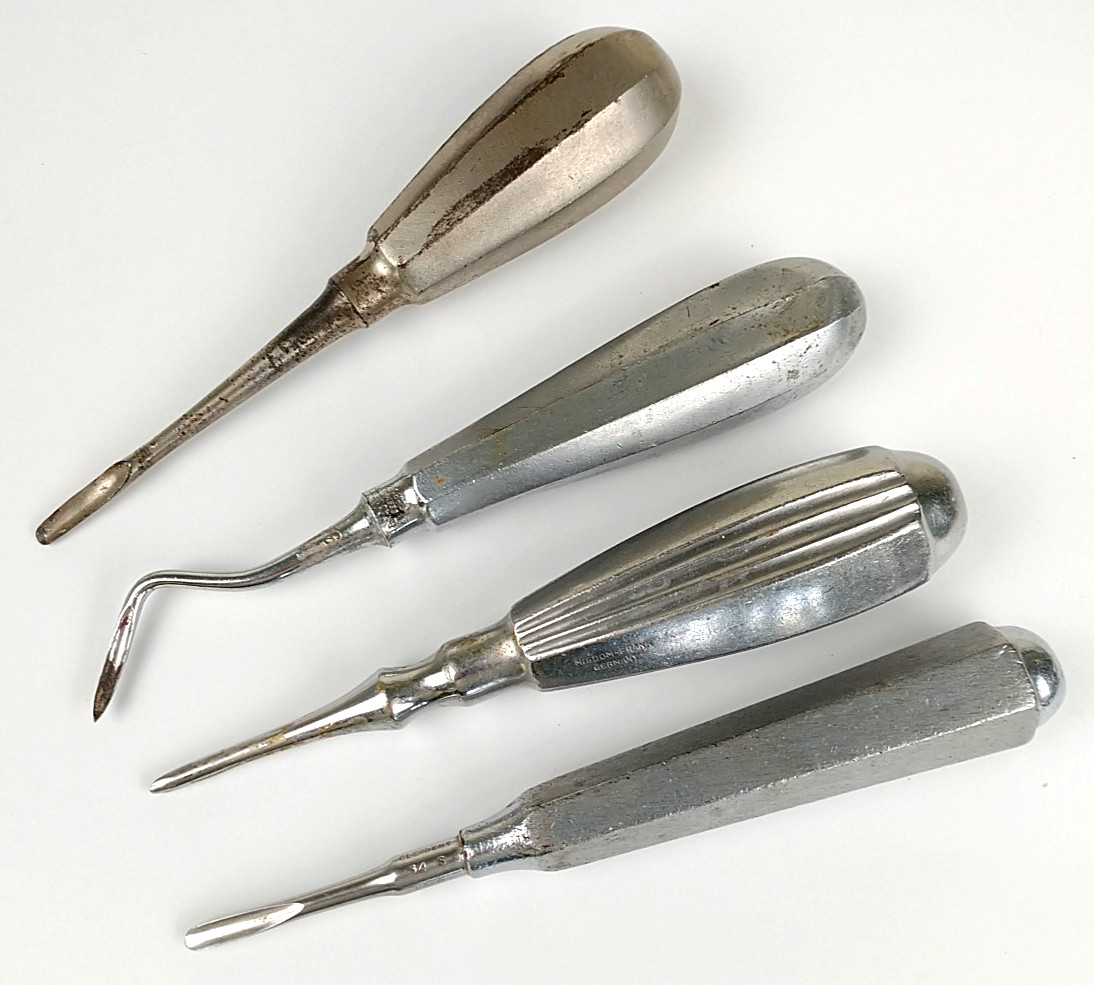 Clevdent Misdom-Frank Dental Tools Aluminum Handles Lot of 4 FD940