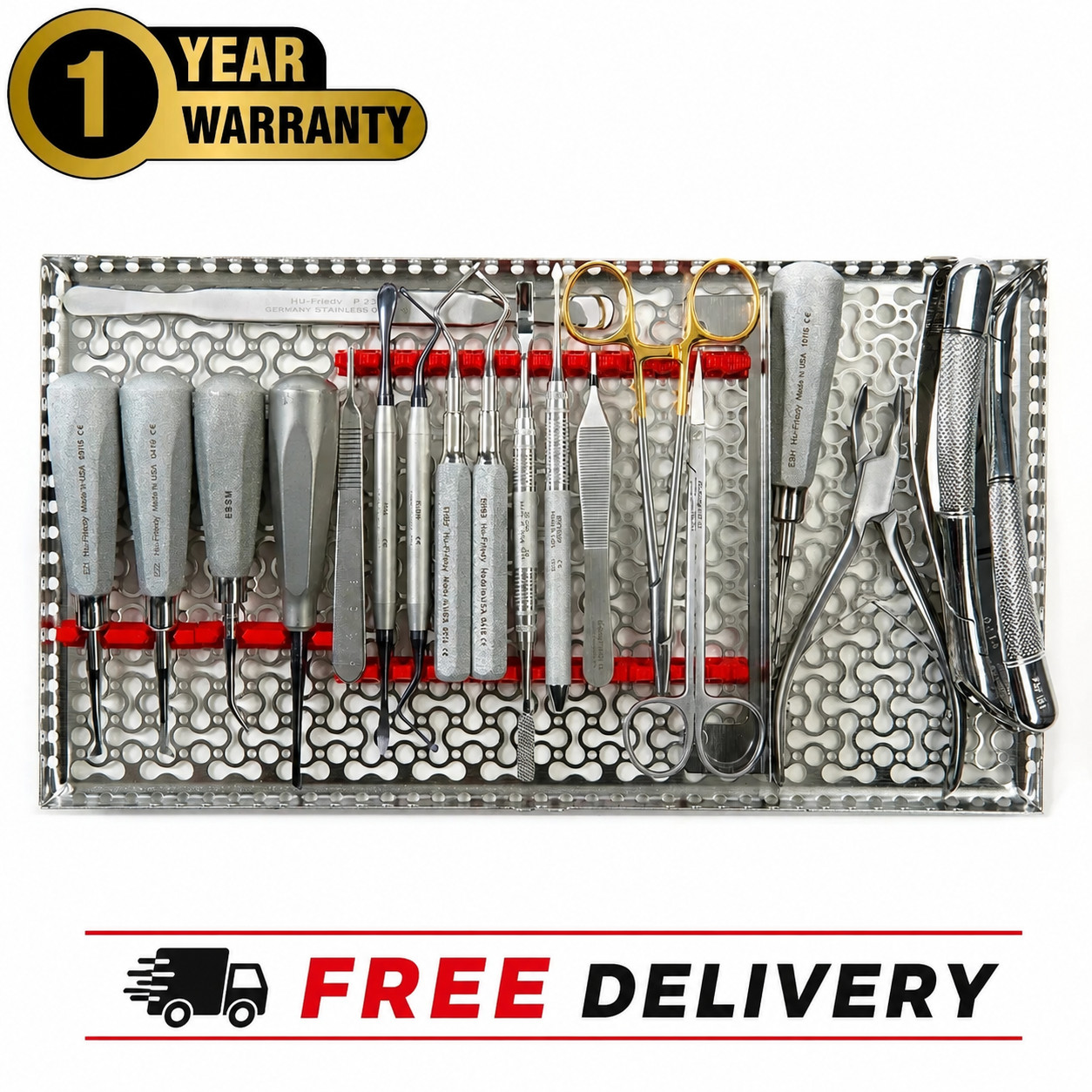 Hu-Friedy Complete Oral Surgery Dental Instrument Kit Professional Set