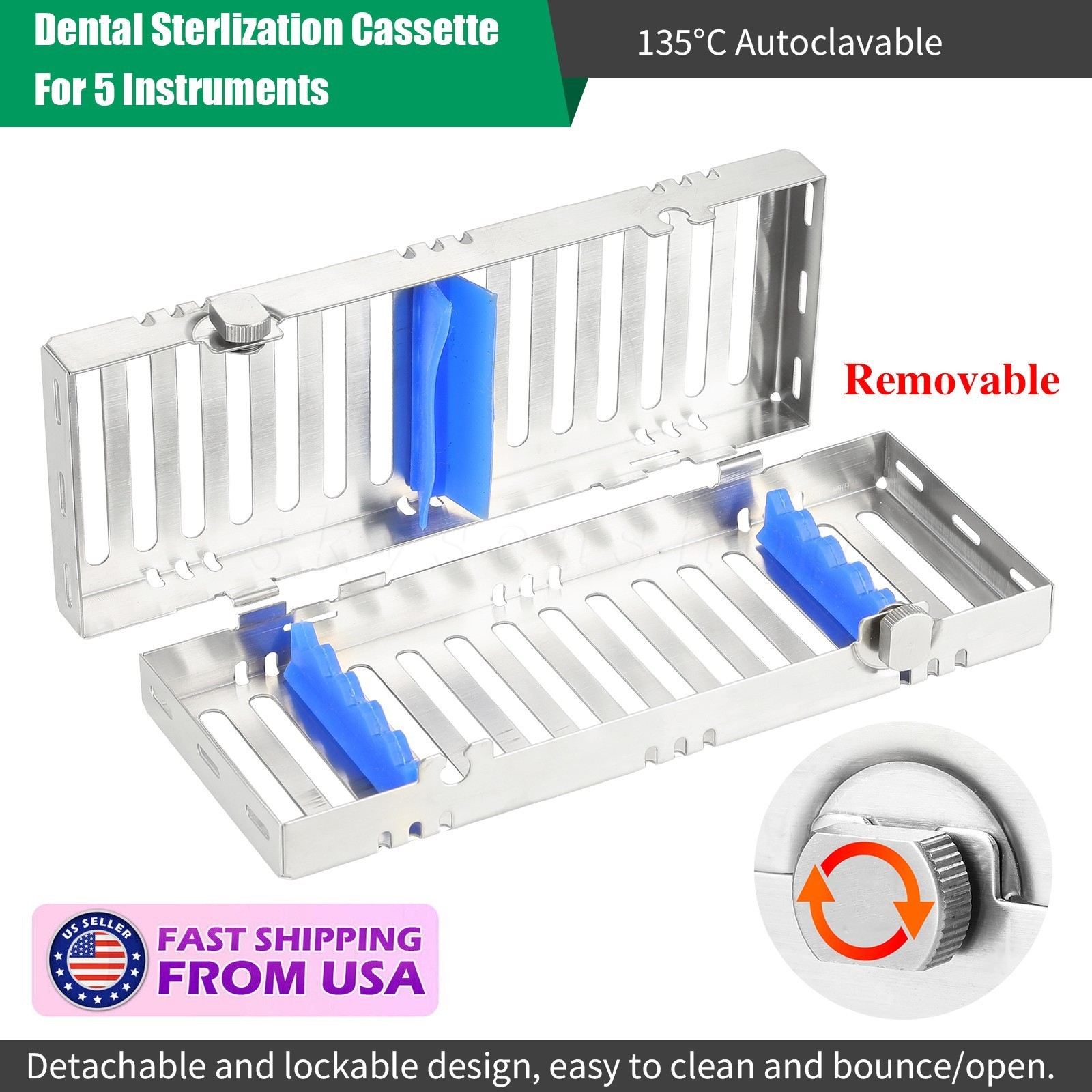 Instruments Sterilization Box for 5/10/20 Instrument Surgical Dental Sterilizing