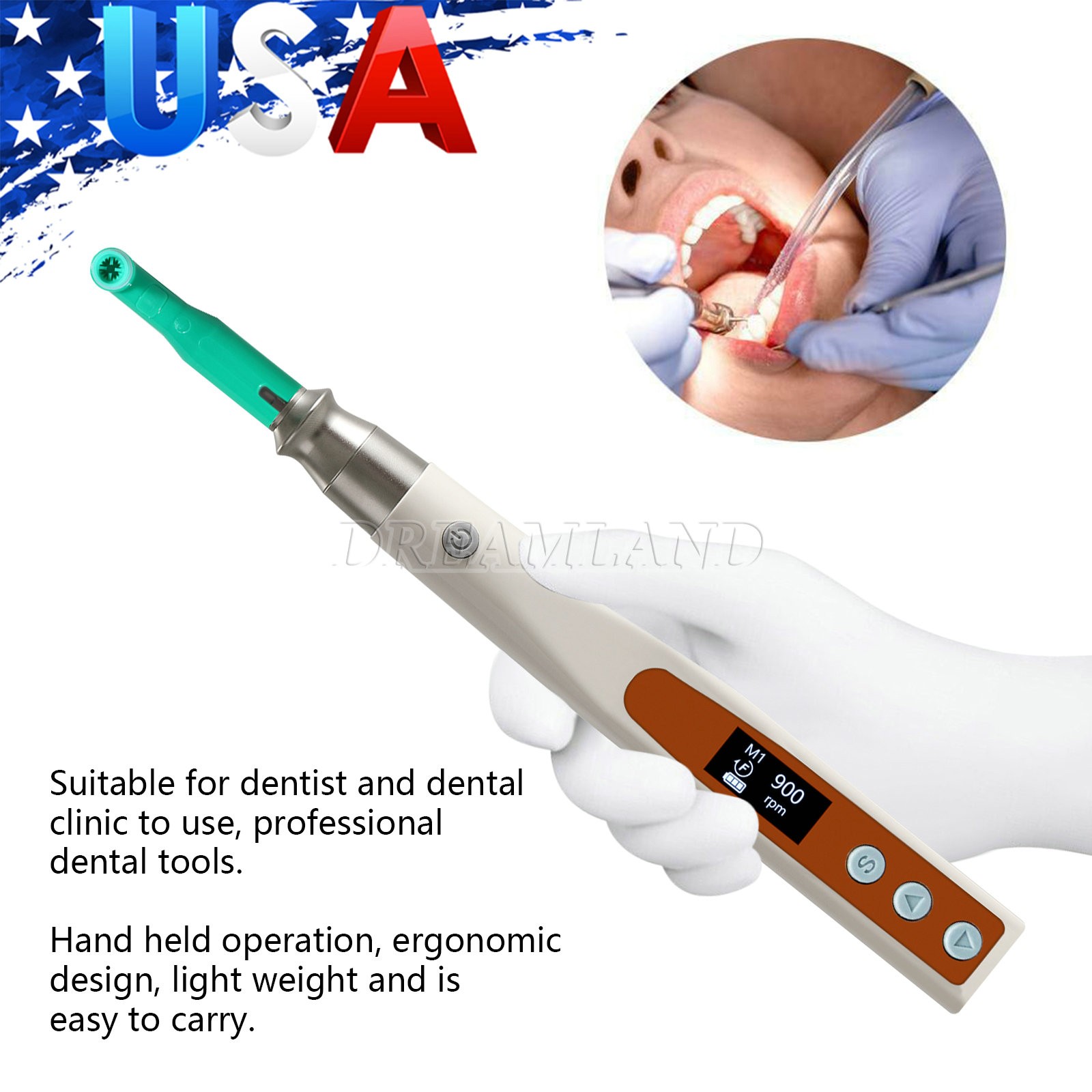 Dental Cordless Hygiene Prophy Handpiece Wireless/100 disposable prophy angle