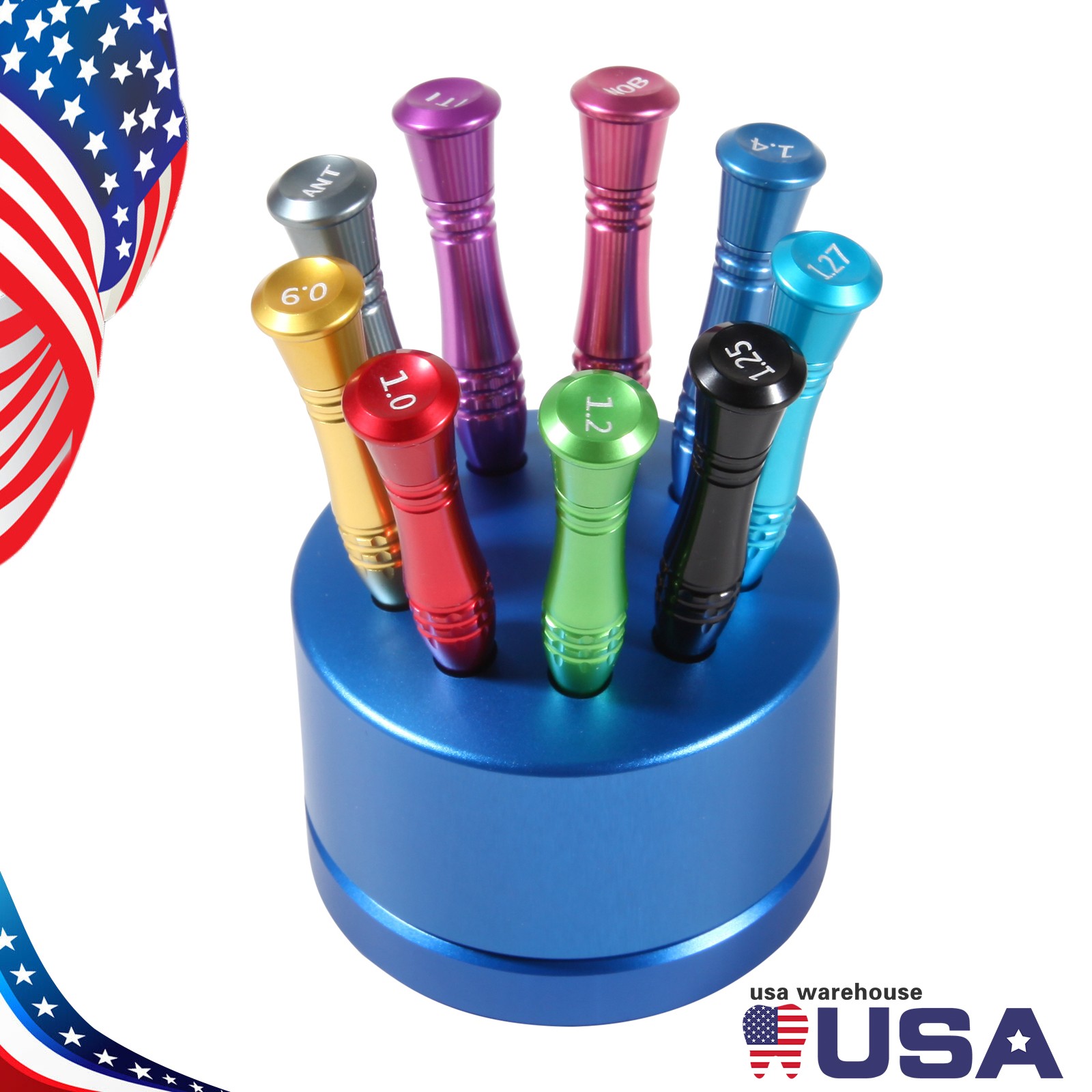 Dental Screw Driver Kit Abutment Tools Screw Drivers Implant Kit Set of 9 Pcs