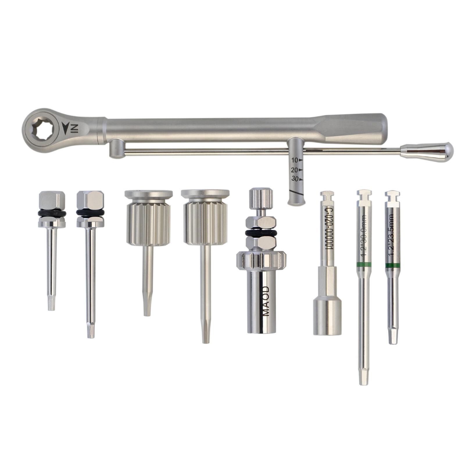 Implant Screwdrivers Kit Hiossen Hex 1.2 Multi ABT Driver Torque Wrench Bar Type