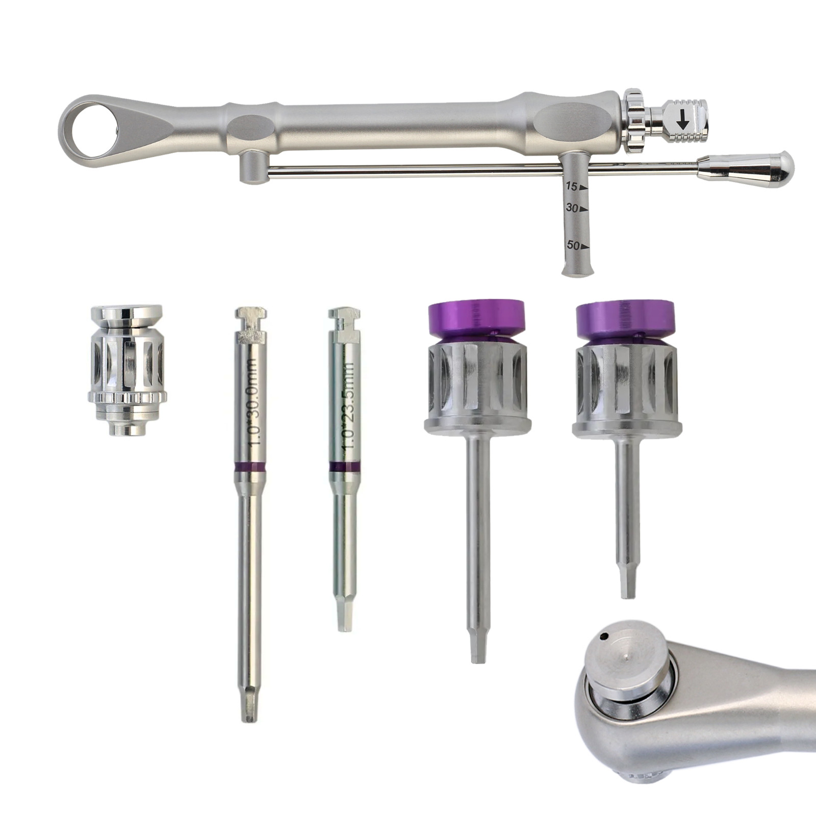 Implant Hex 1.0 Driver Ankylos Screwdrivers Torque Wrench Ratchet Manual Adapter
