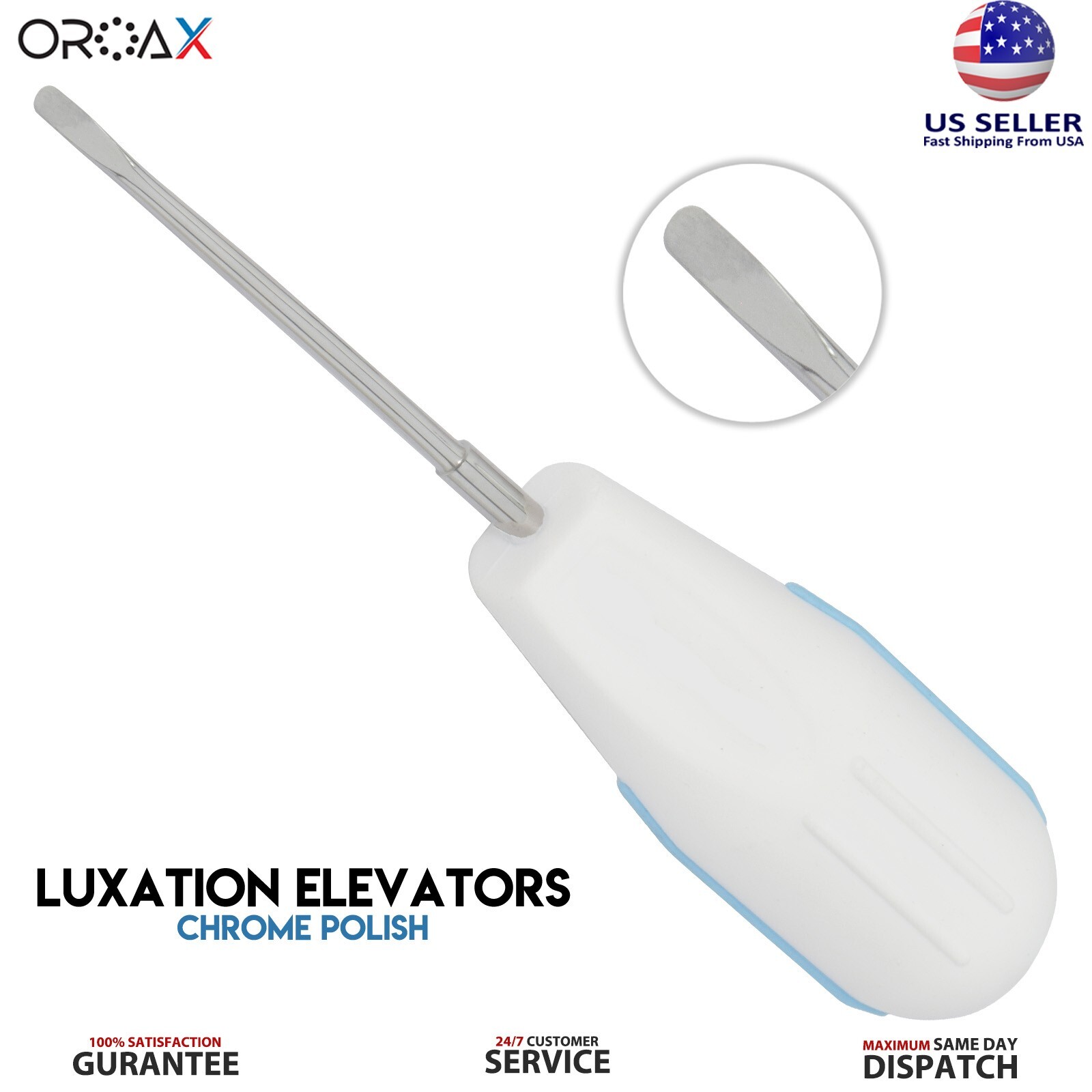 10 Pcs white Dental Root Elevators Oral Surgery PDL Luxating Tooth loosening