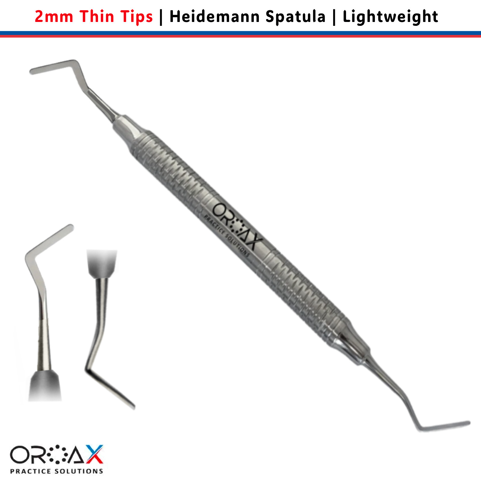 OROAX Espátula Heidemann 2mm Para Resina Composite Antiadherente