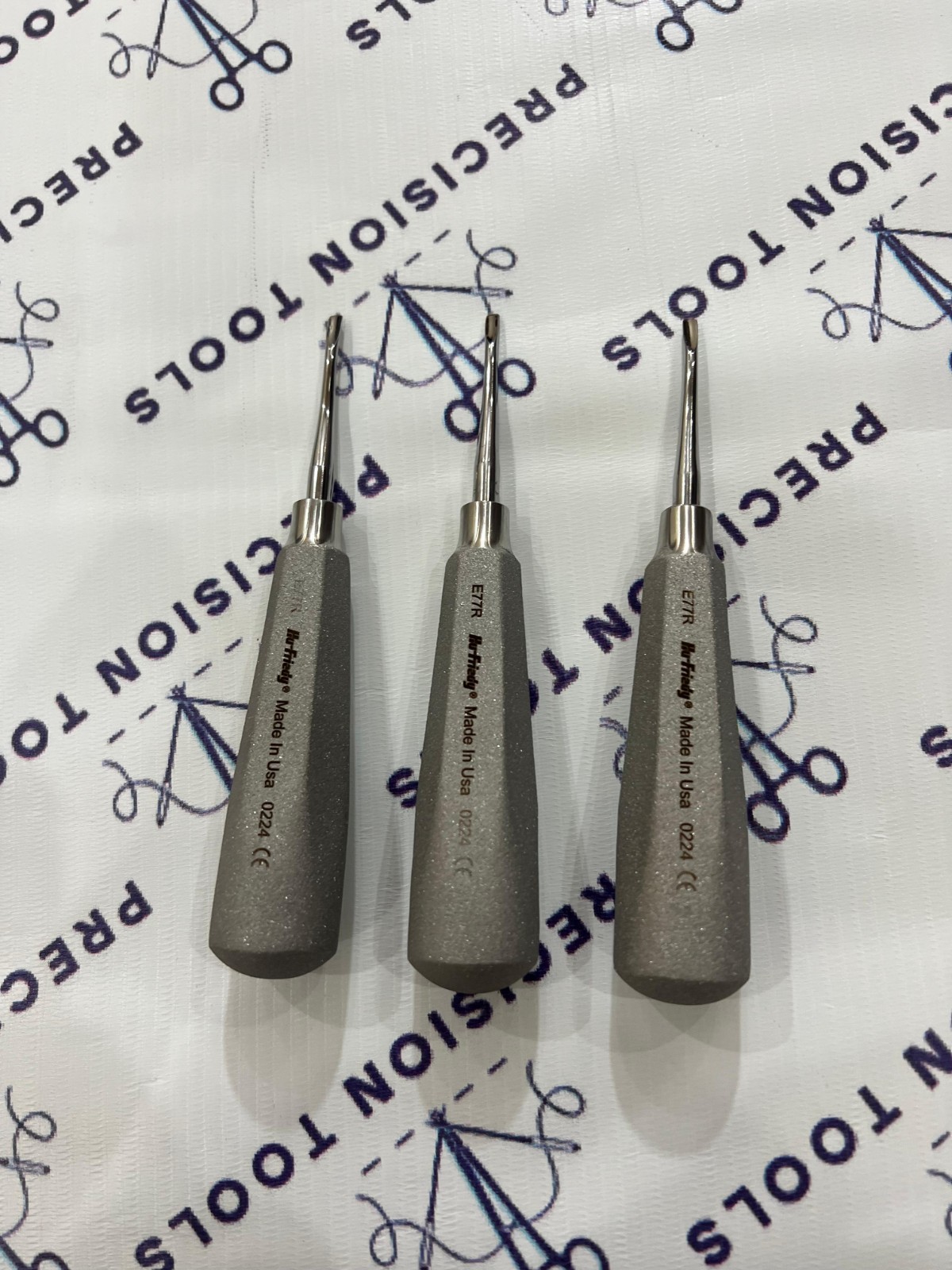 Lot Of 3 PCS HU FRIEDY Serrated Elevator No.77R