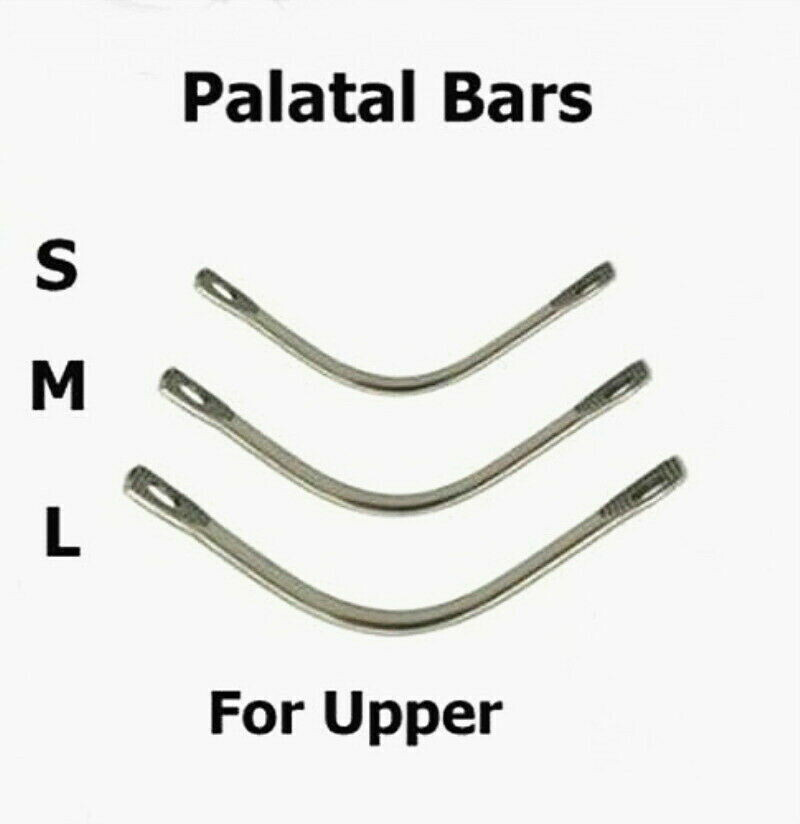 60 Pcs Dental Rectangular Stainless Steel S/M/L Palatal Bar Bars Upper Teeth