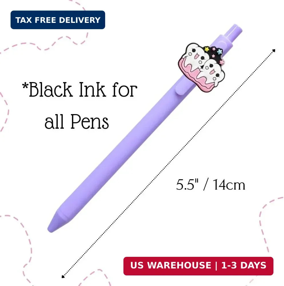 10PC Dental Pens Smiling Teeth Tooth Oral Health Dentist Hygienist Student Assis