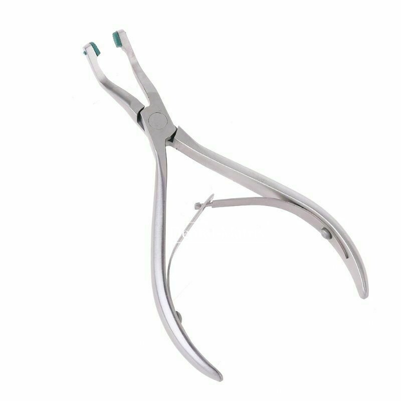 German Dental Temporary Crown Remover Forceps Orthodontic Pliers & Rubber Tips