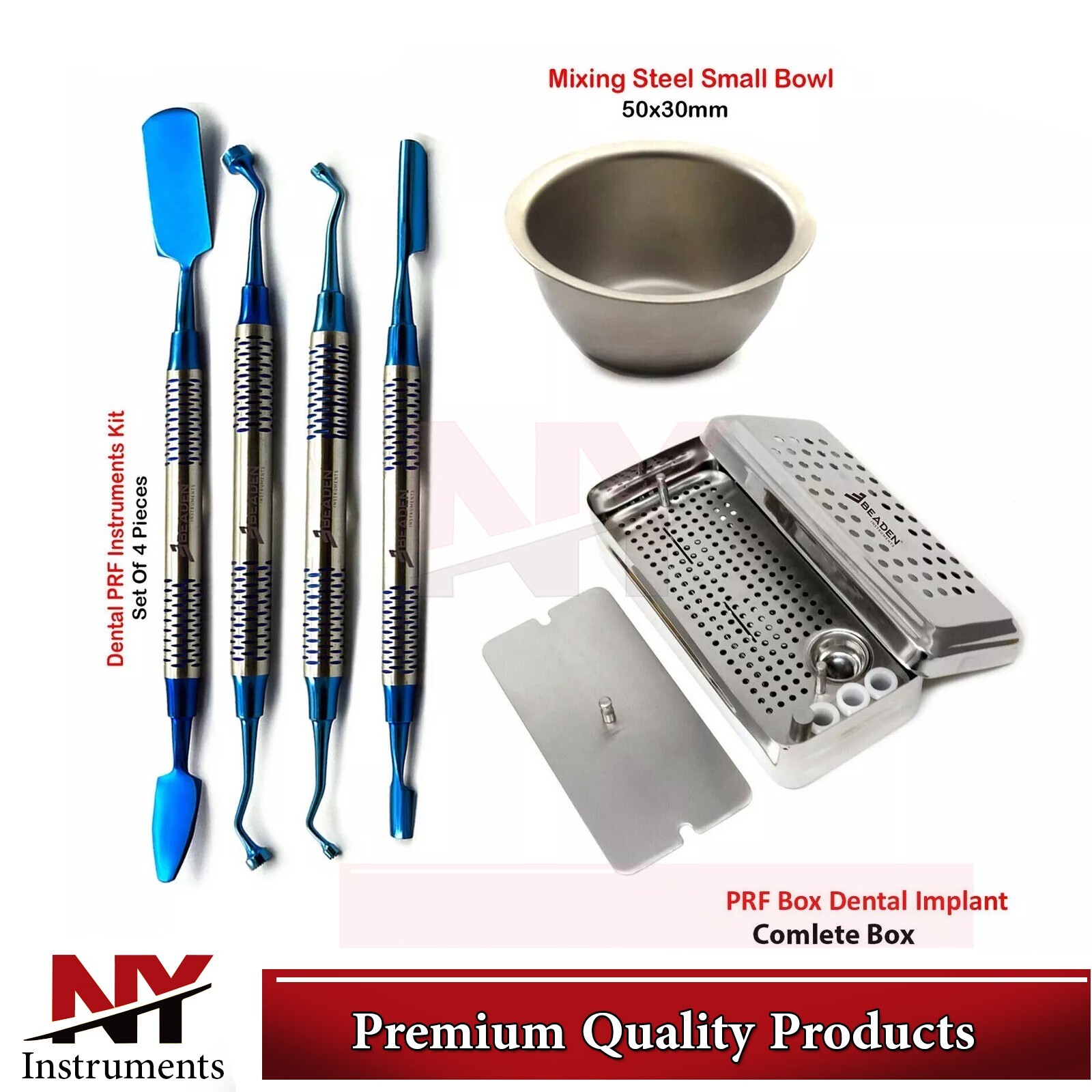 Dental Implant Surgery PRF Kit Blue Tips PRF Box & Steel Bowl Lab Instruments
