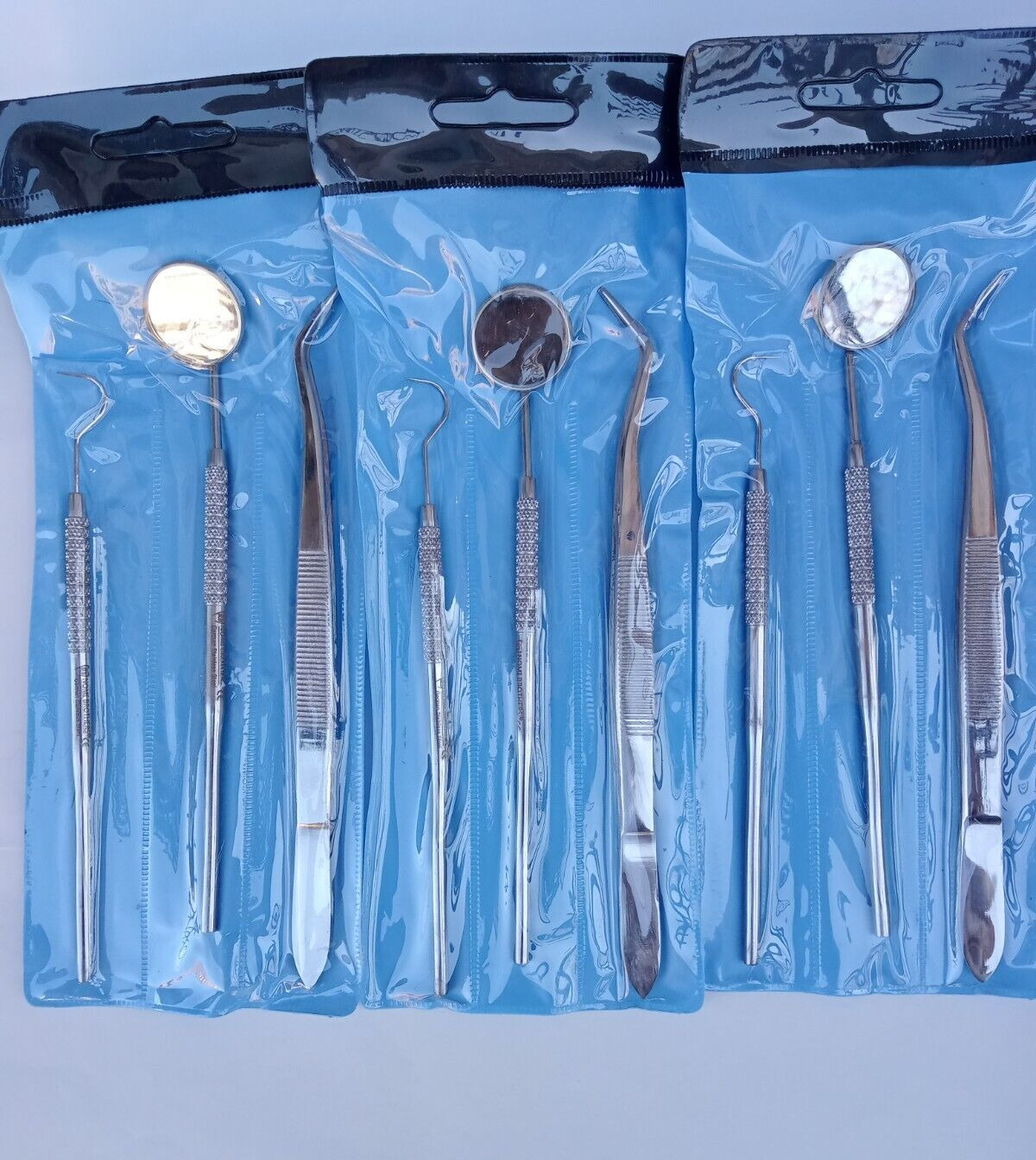 GERMAN 15 Instruments Basic Dental Set Mirror Explorer Probe Pliers (5 OF EACH)