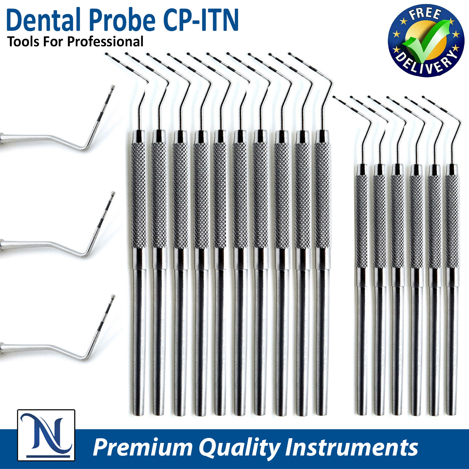 Dental Perio Probe CP 15 Color Coded Dental Screening Measuring Instruments