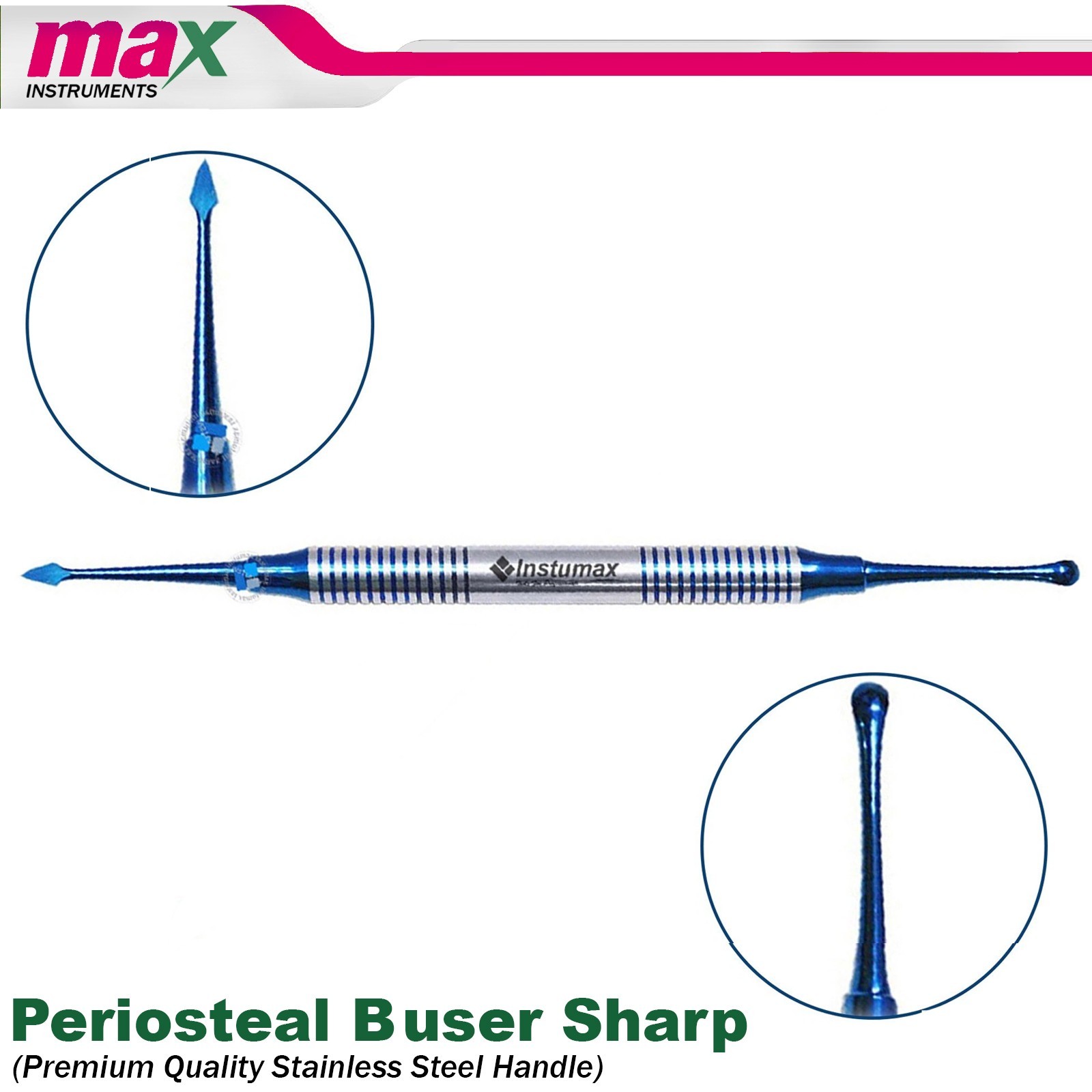 Buser Periosteal Elevator, Blue Titanium Tips | Dental Periodontal Implant | X1