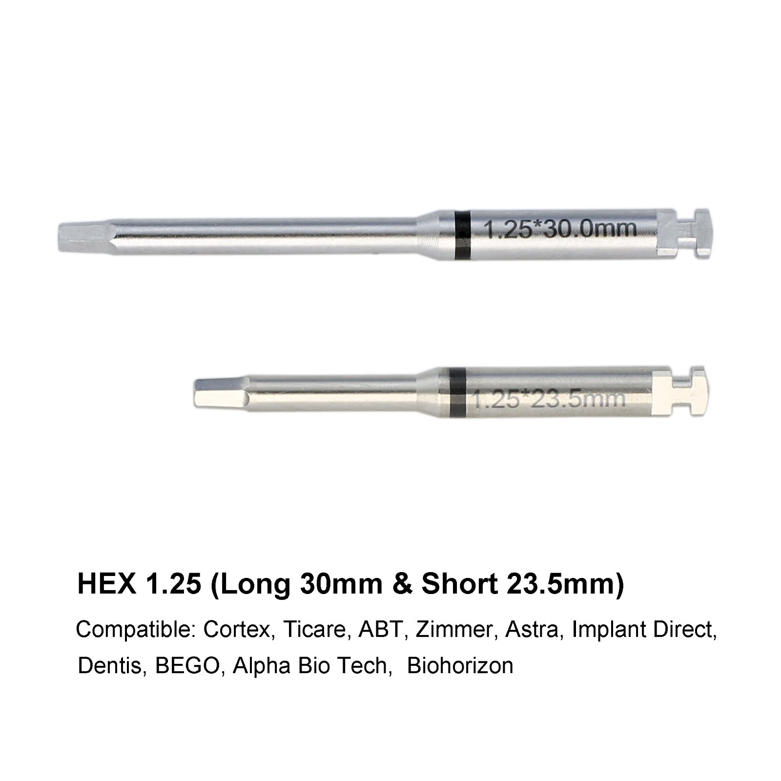 Implant Screwdriver Hex 1.25 Driver Dental Torque Wrench Adapter Astra Zimmer
