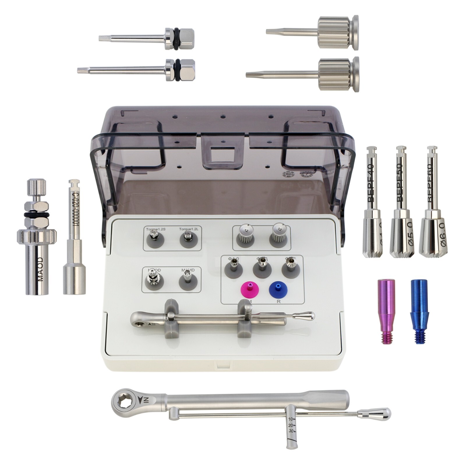 Implant Dental Prosthetic Kit Torque Wrench Screwdrivers Hiossen Bone Profilers