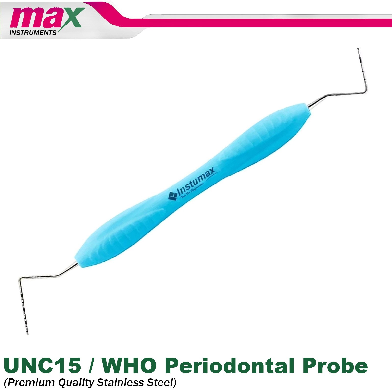 Dental Periodontal Probes UNC-15, WHO Ball Ended BPE Probe Markings Color Coated