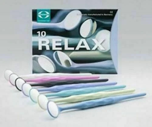 HAHNENKRATT DENTAL RELAX FS Rhodium Mouth Mirrors REF 7110-size 5 10 ASSORTMENT.