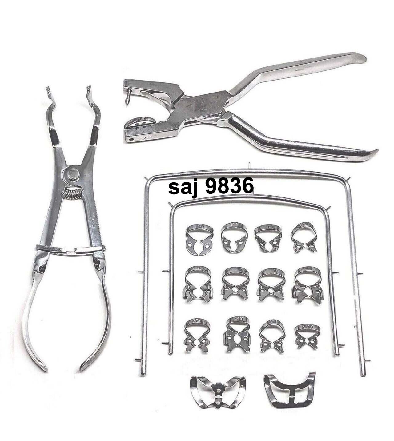 Dental rubber dam starter kit “New 18 piece dental instrument kit for dentists