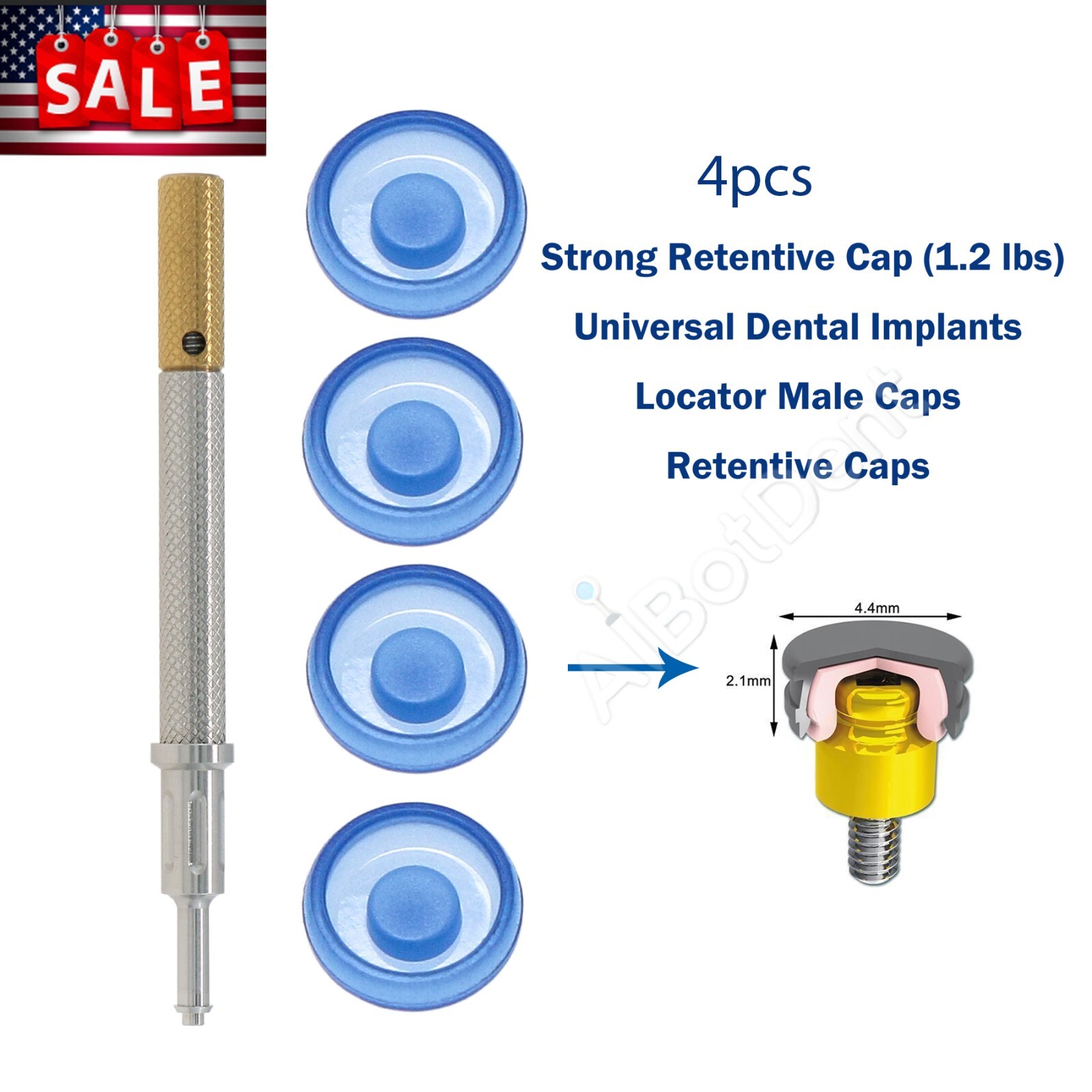 Universal Implant Remove Core Tool Set PEEK, 1.2 lbs Blue, Block-Out Spacer