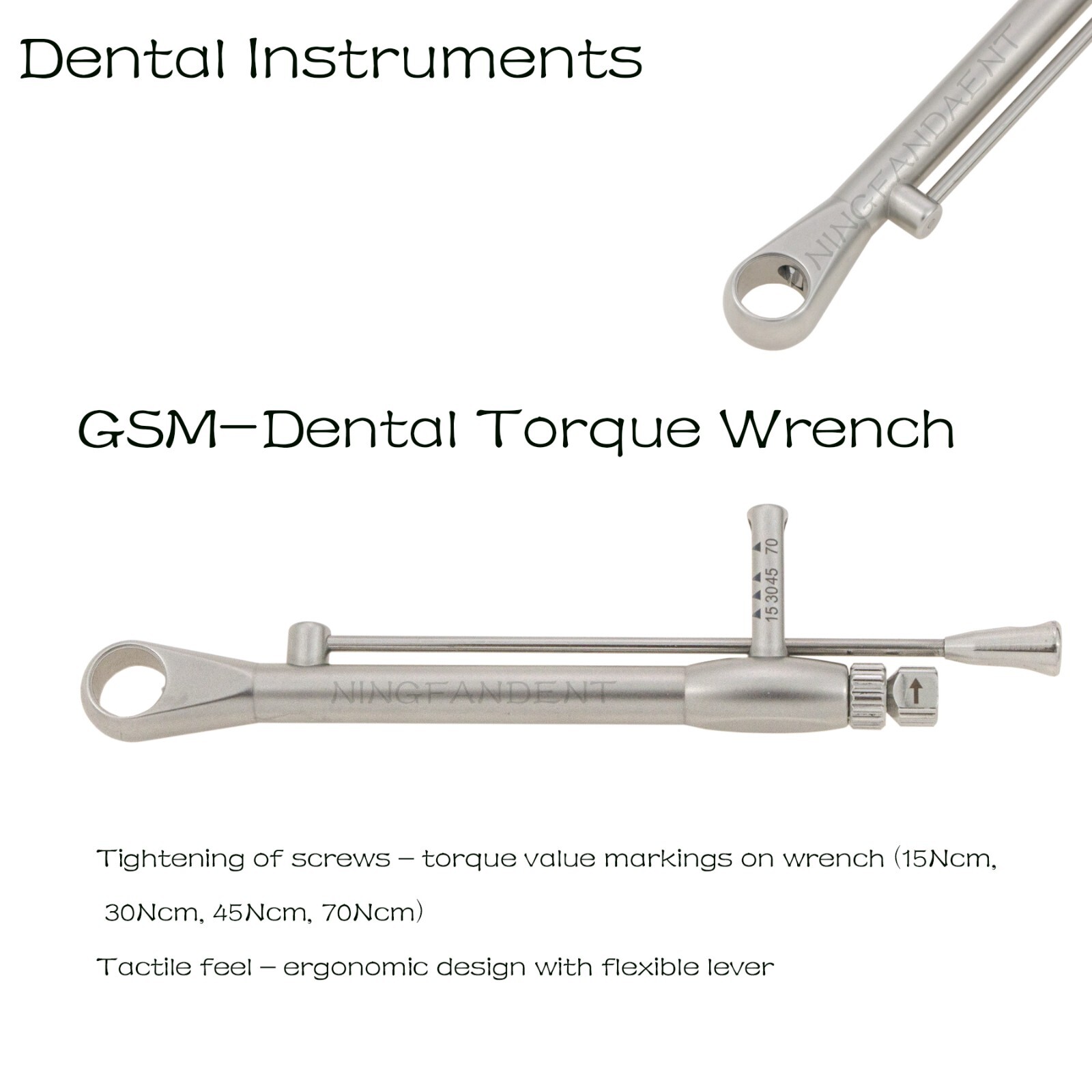 Megagen Hiossen 3i Implant Hex 1.2 Hand Drivers Dental Torque Wrench Adapter Set