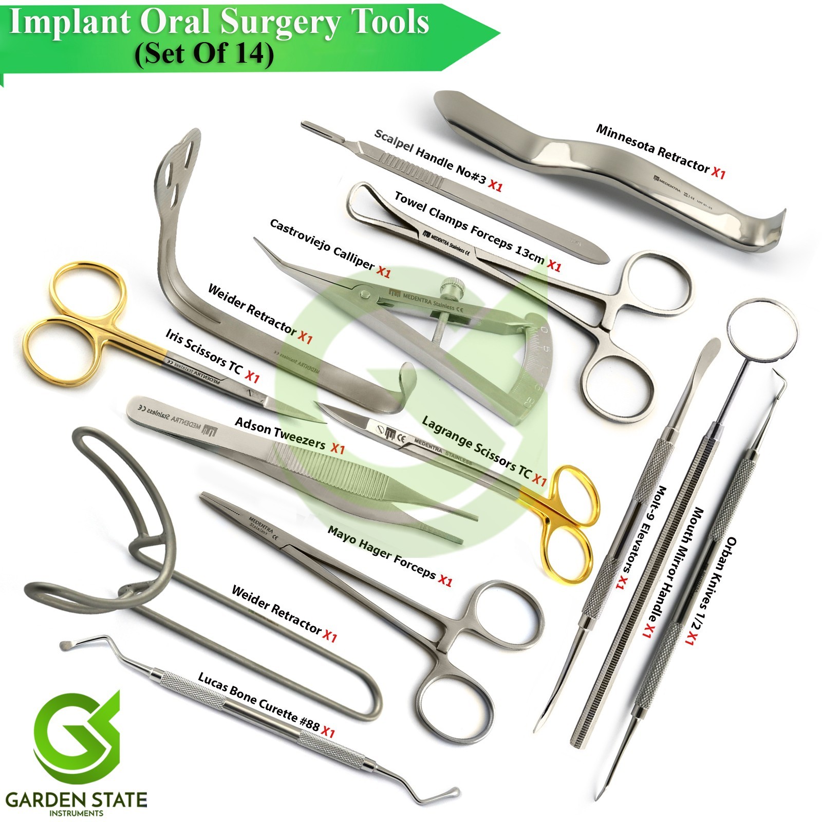 Minor Dental Oral Surgery Instruments Apicoectomy Periodontal Flap Surgery Kit