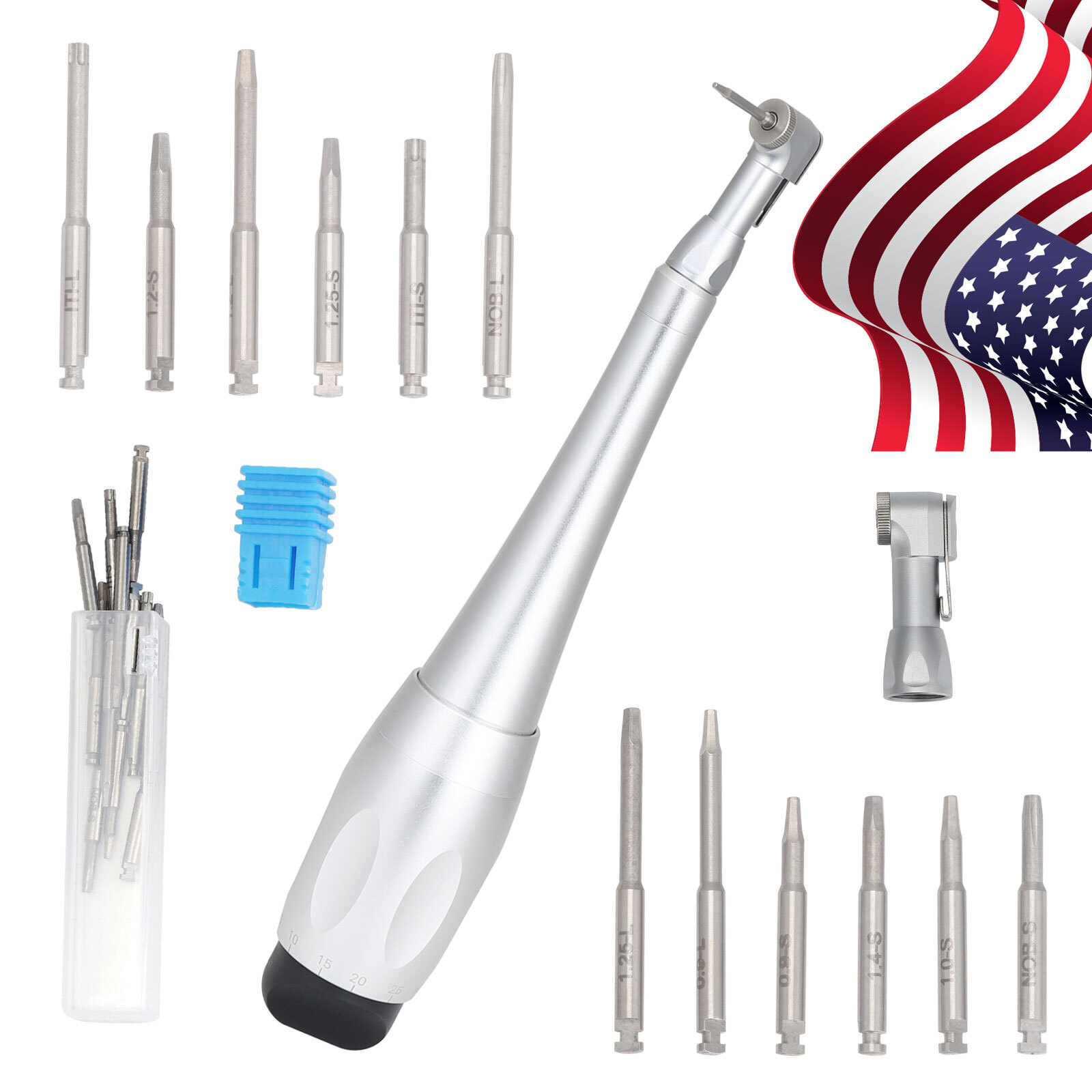 Dental Torque Driver Torque Wrench Handpiece Universal Dental 16 Drivers