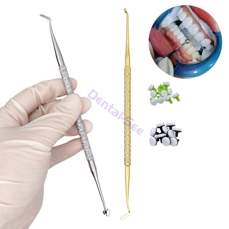 Dental Composite Resin Filling Spatula Handle OptraSculpt Foam Pads Kit Veneer