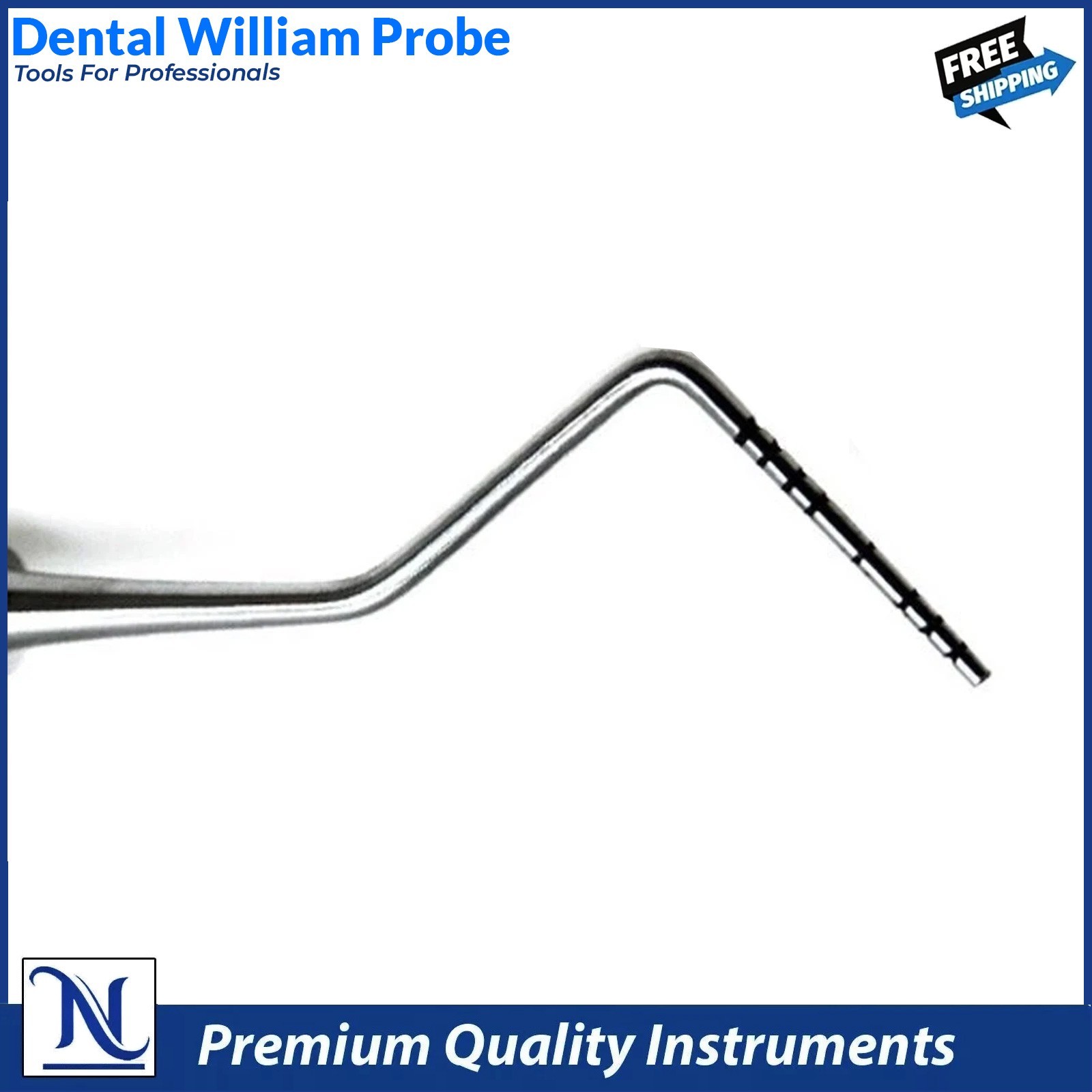10-Peices Perio Probe William Dental Periodontal Probes Color Coated
