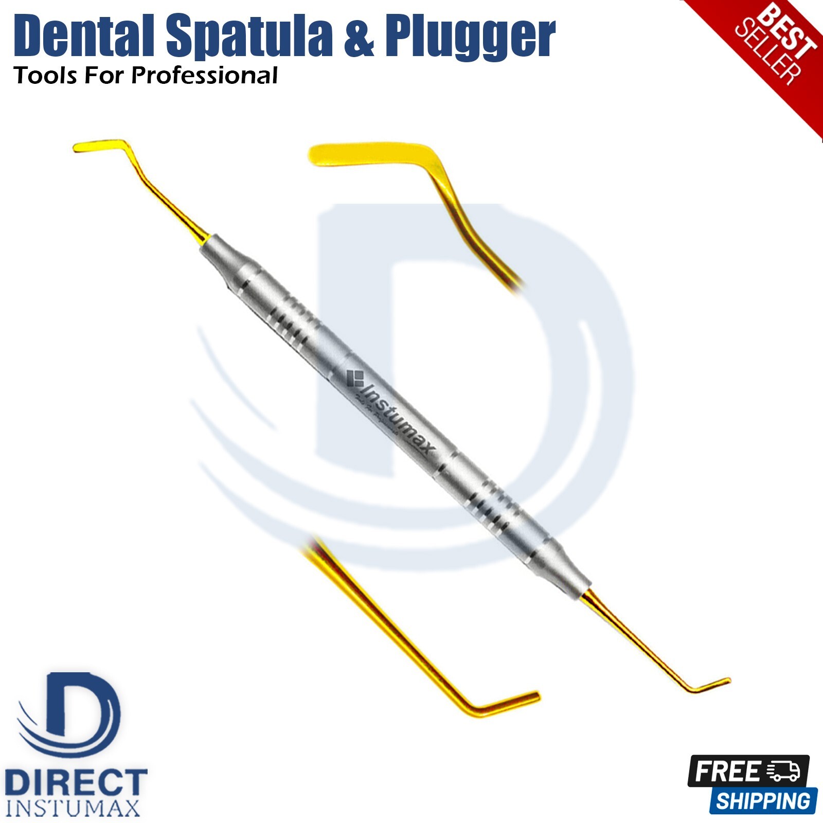 Gold Titanium Dental Composite Set – Spatula & Plugger Restorative Instruments