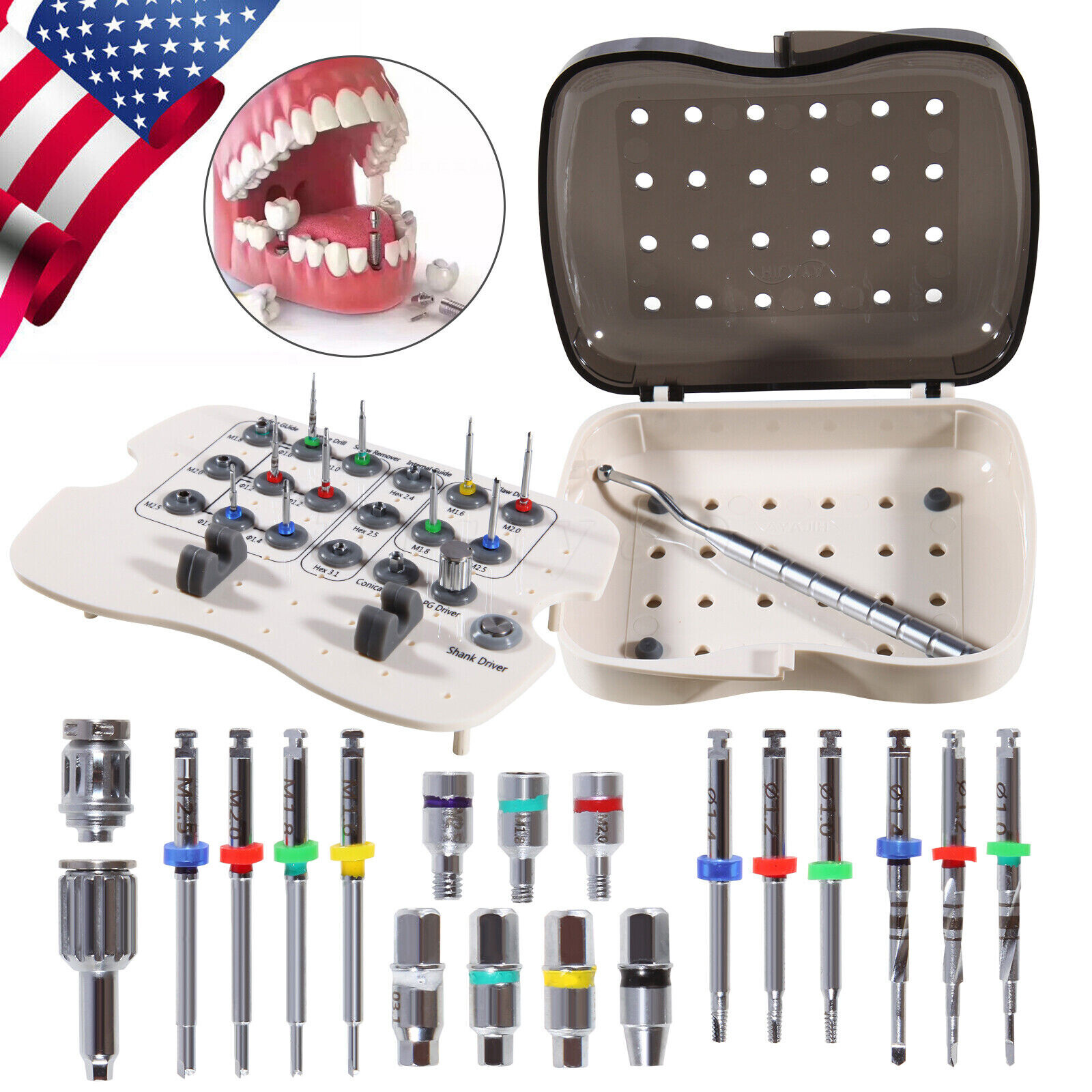 Dental Remover Claw Reverse Tap Drill Driver Broken Implant Extractor Screw