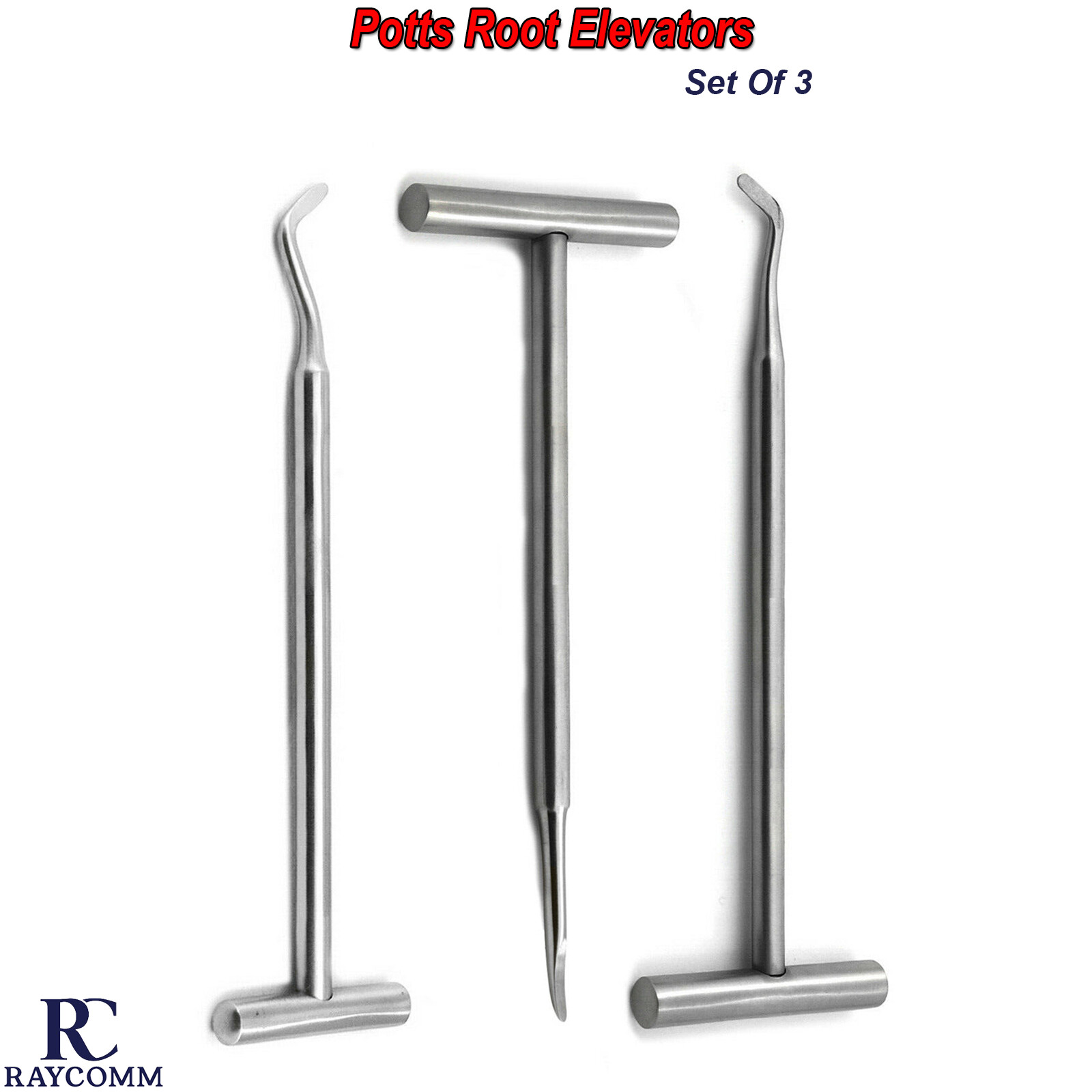 POTTS DENTAL TOOTH SURGERY EAST WEST ELEVATOR CROSSBAR HANDLE INSTRUMENTS CE