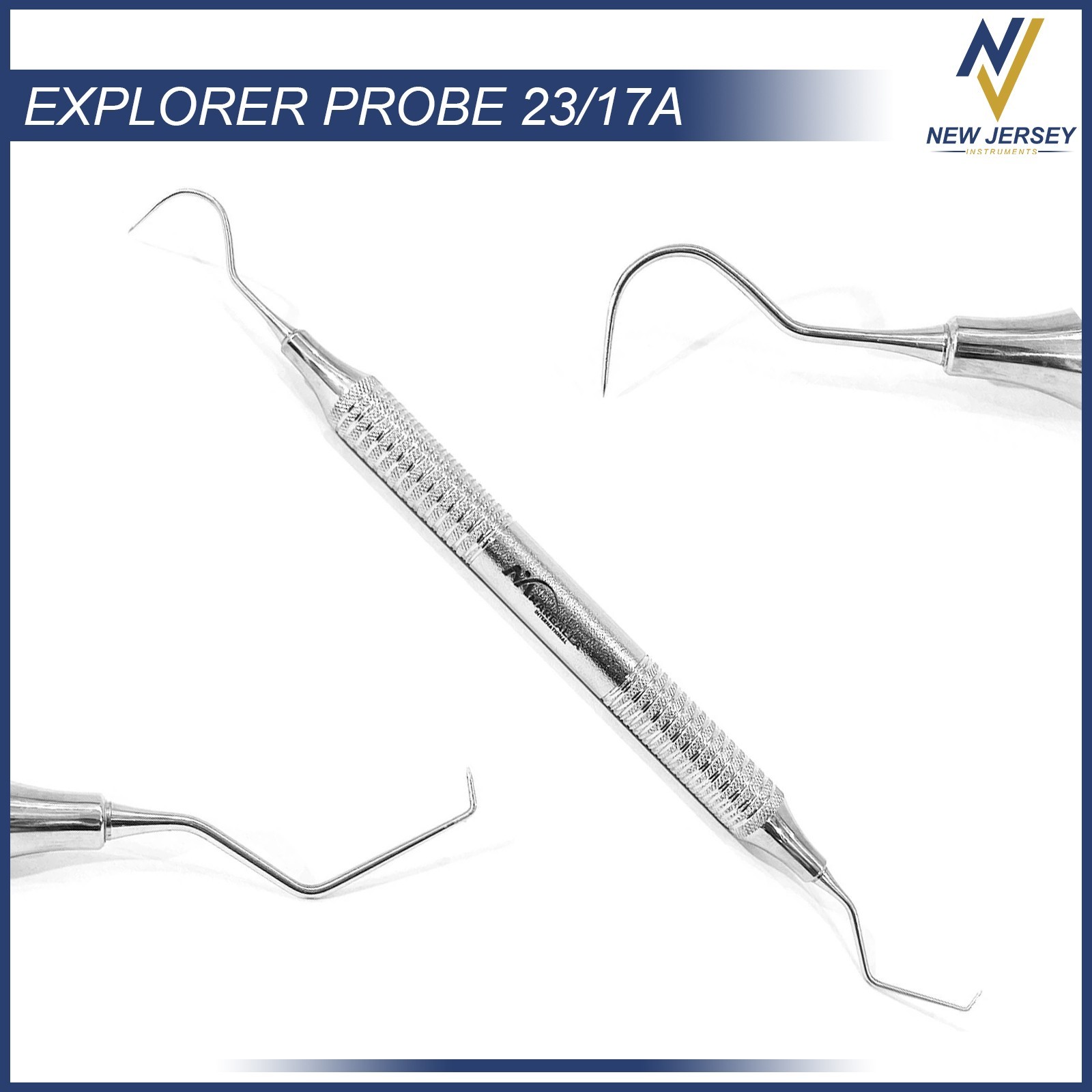 New Double Ended Explorer Probe 23/17A Dentistry Dental Examination Tool