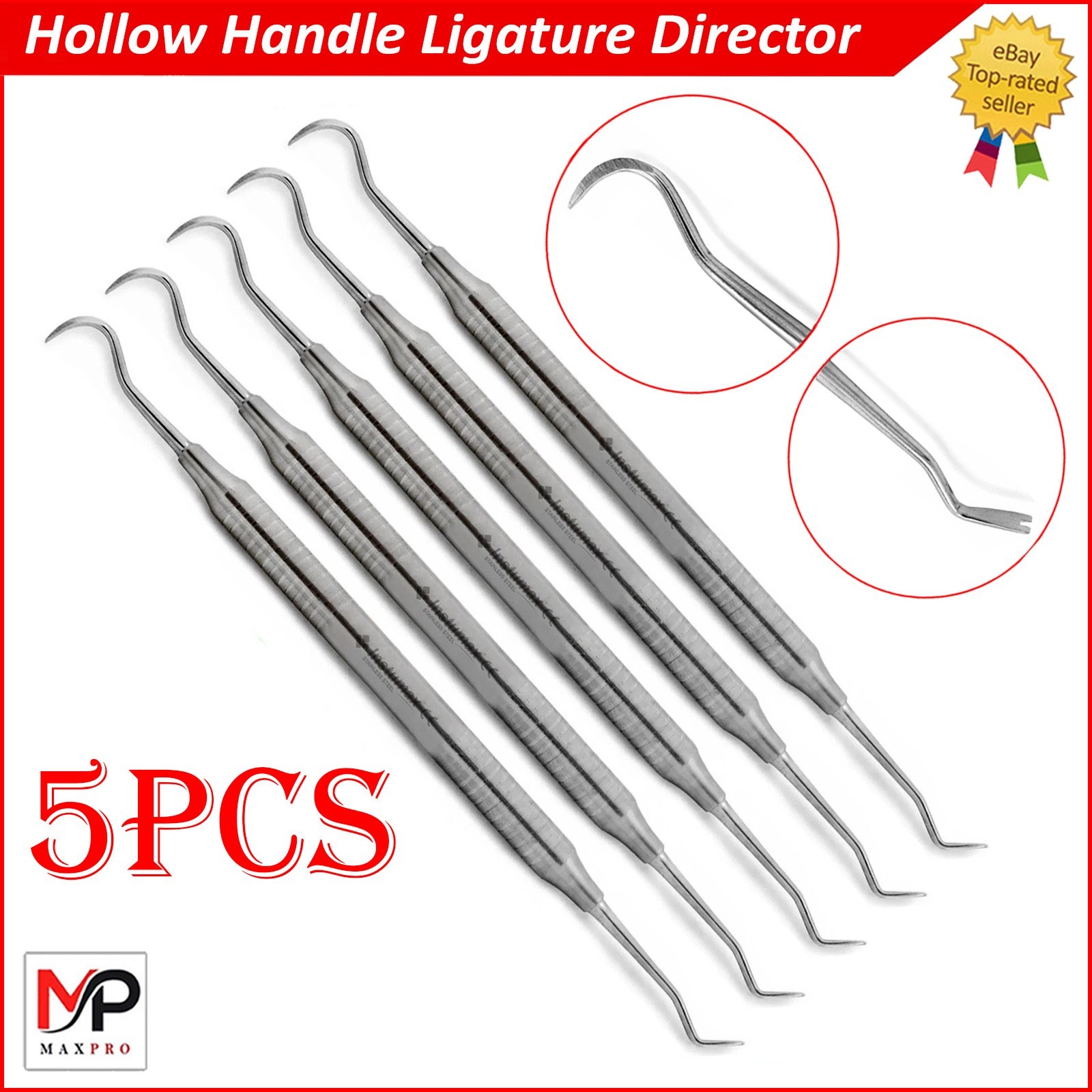 Dental Ligature Director Hollow Handle Arch Wire Light Weight Orthodontics Tools