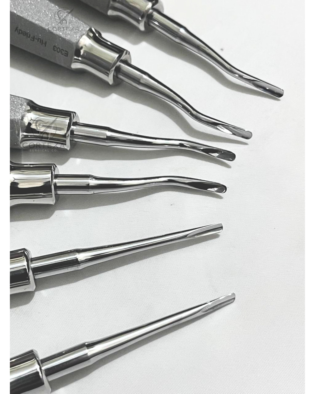 HU-Friedy Apexo Elevators E301 E302 E303 Dental Extraction Set Lot 6Pcs