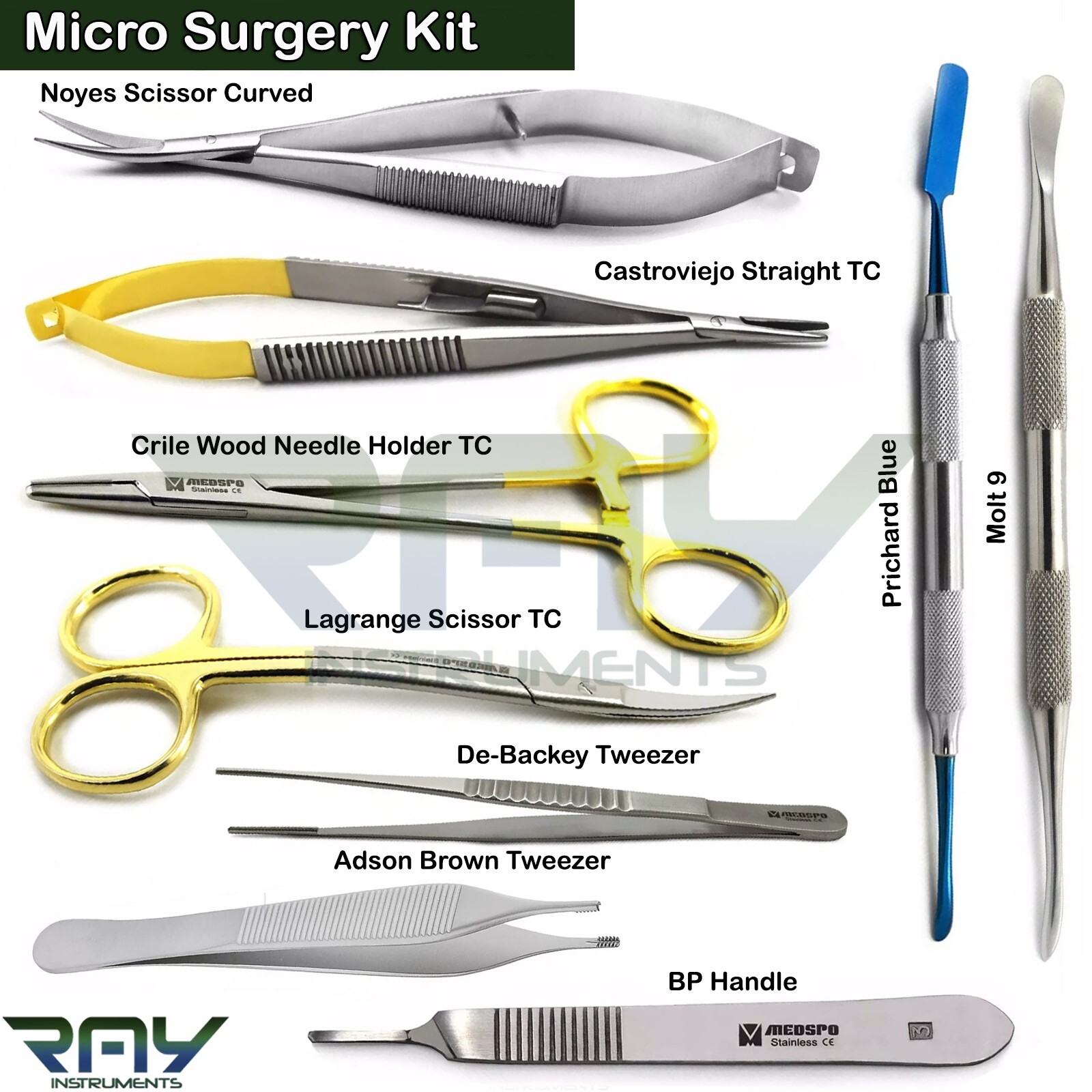 Dental Micro Surgery Instruments Periodontal Oral Surgery Kit Surgical Elevator