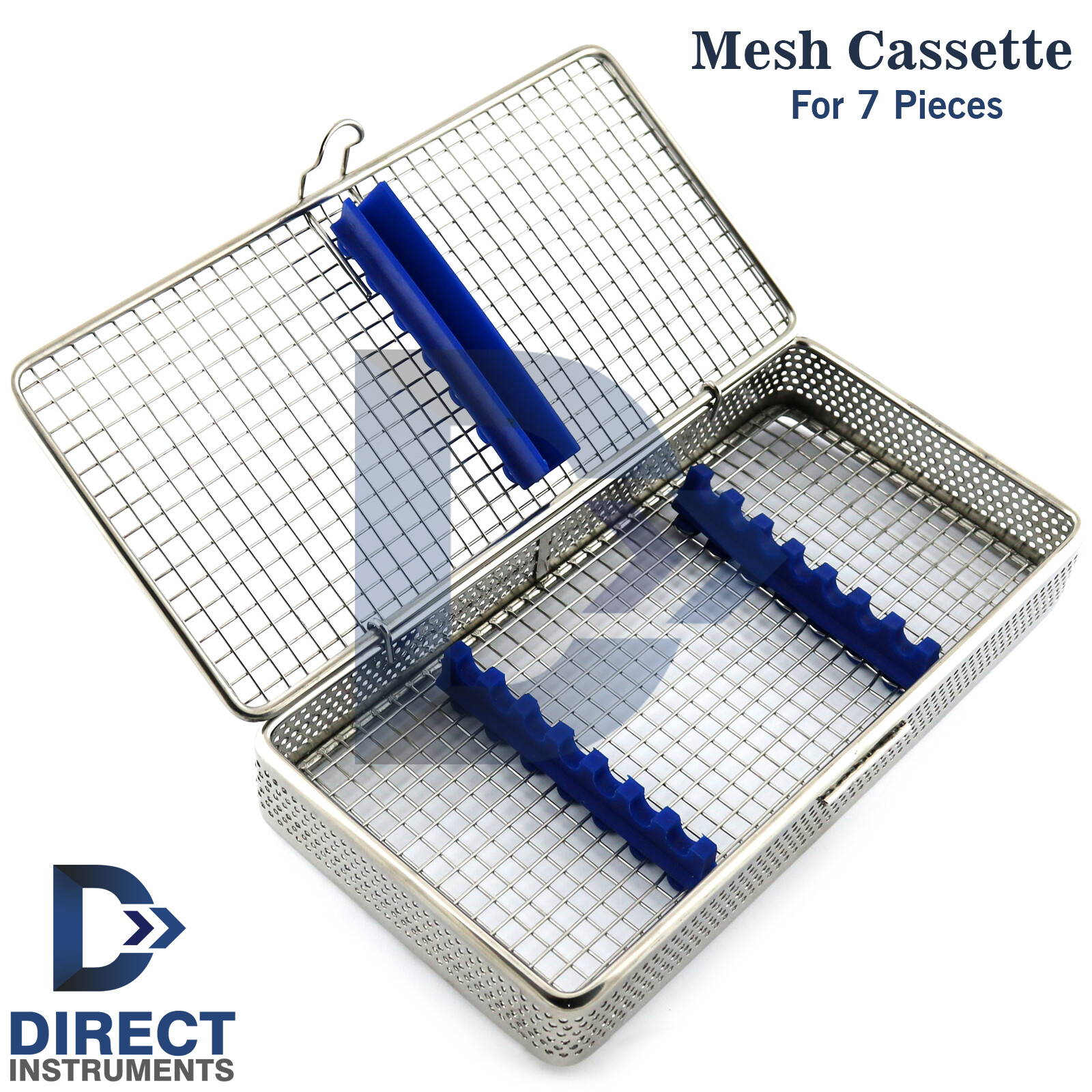 Dental Mesh Instruments Cassette Sterilization Tray Rack For Holding 7Pcs Scaler