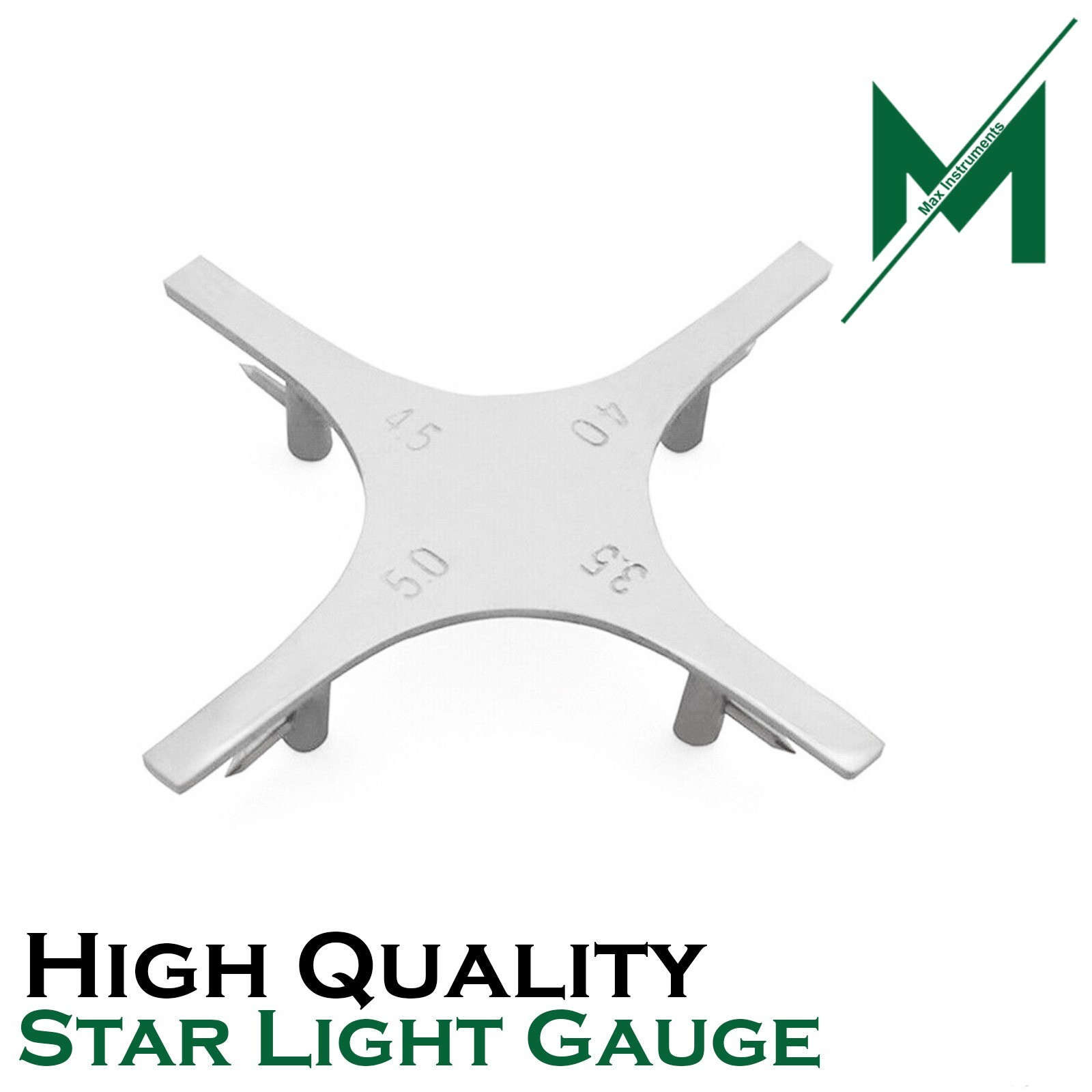 Dental Boone Gauge 3.5mm-4.0mm-4.5mm-5.0mm Measuring Premium Instrument Instumax
