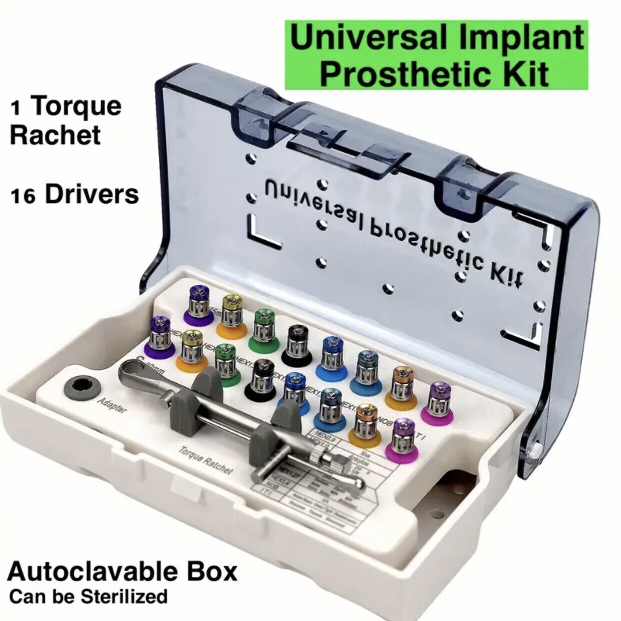 Universal Implant Prosthetic Restoration Kit Drivers Torque Wrench Screwdrivers