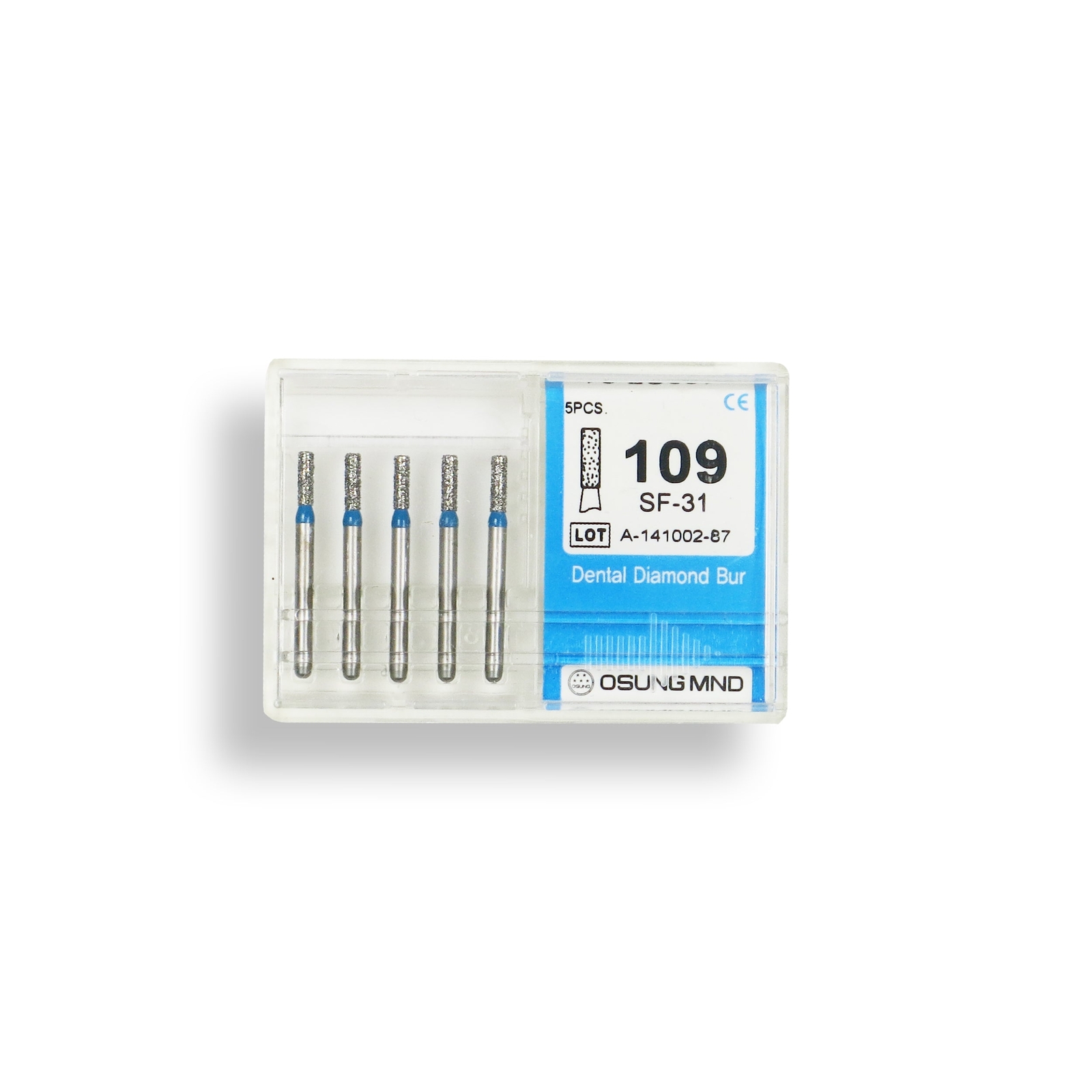 Cylinderical 1.3 mm Dia Medium Grit Diamond Bur 5/Pack [1604-SF31]