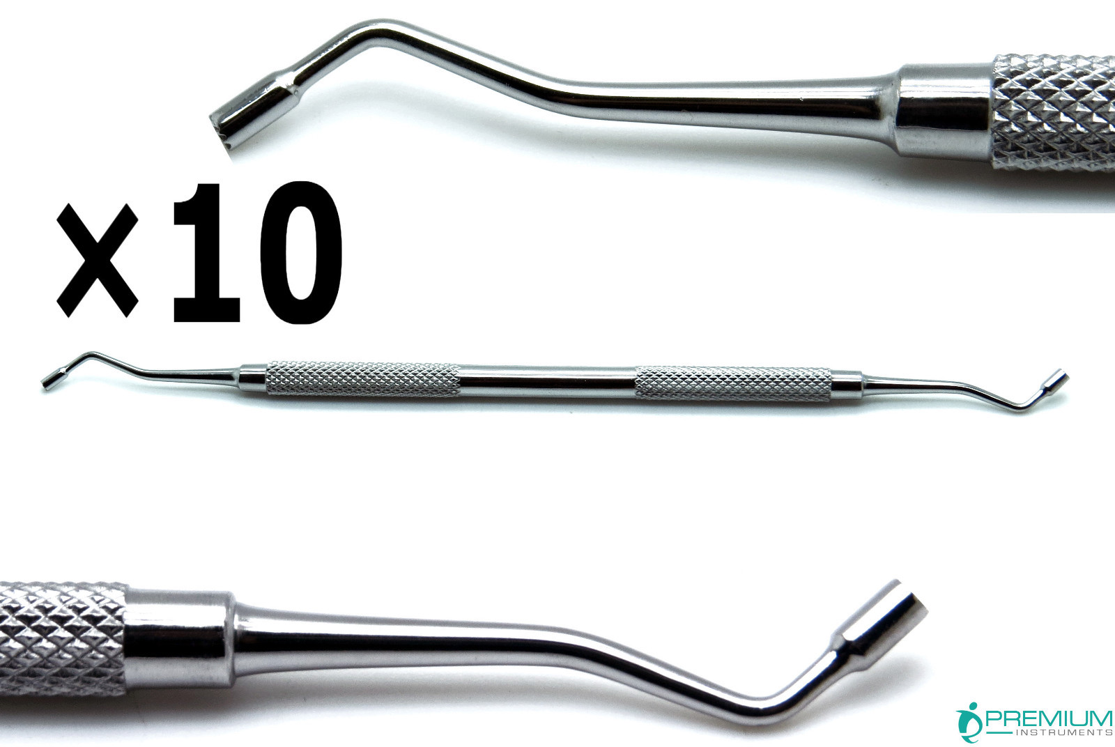 10× Dental Restorative Smooth Pluggers 2.4mm/2.7mm Double End Filling Instrument