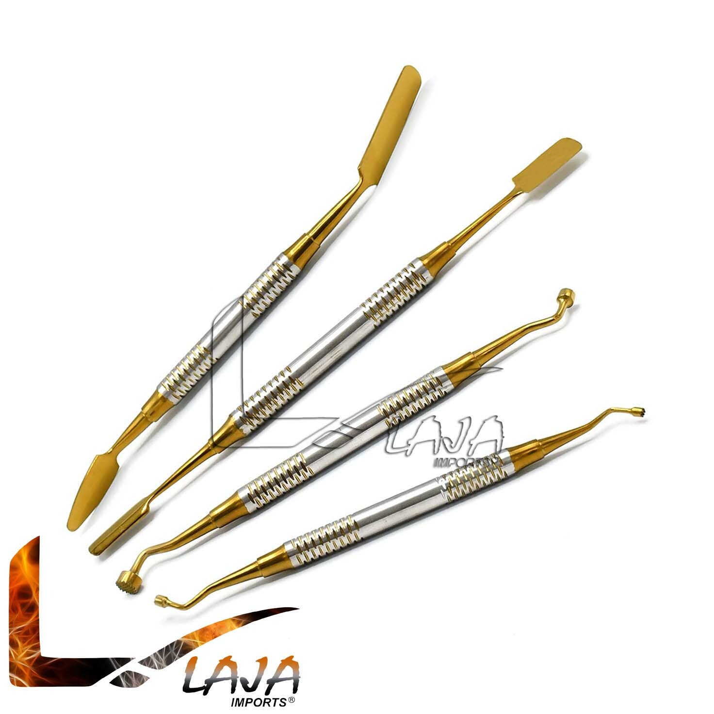 Prf Set of Bone Grafting Carrier Spoon Dental Kit Dental Instrument Gold DN-2190