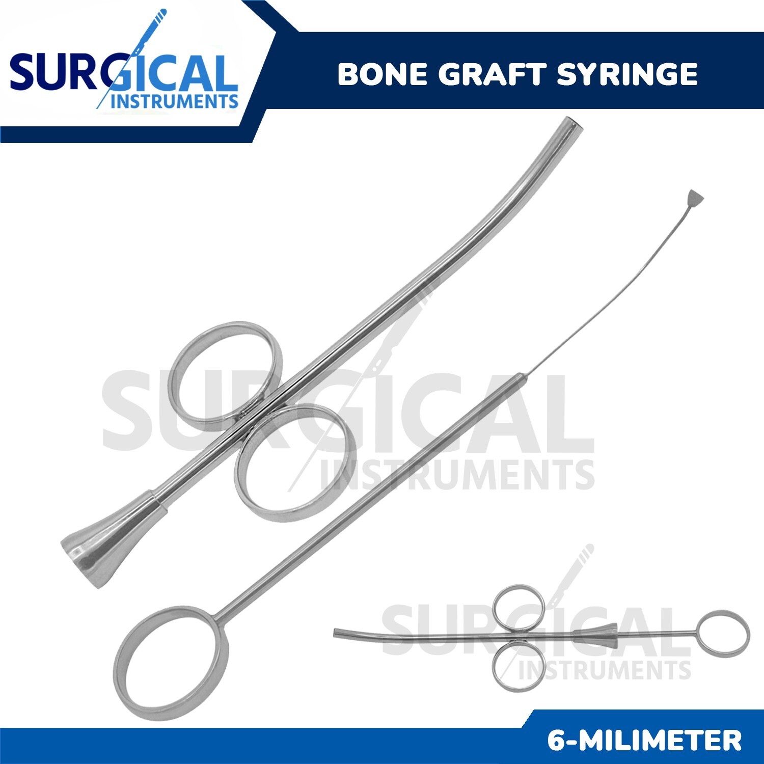 Bone Graft Syringe 6mm Implant Dental Instruments Sinus lift German Grade